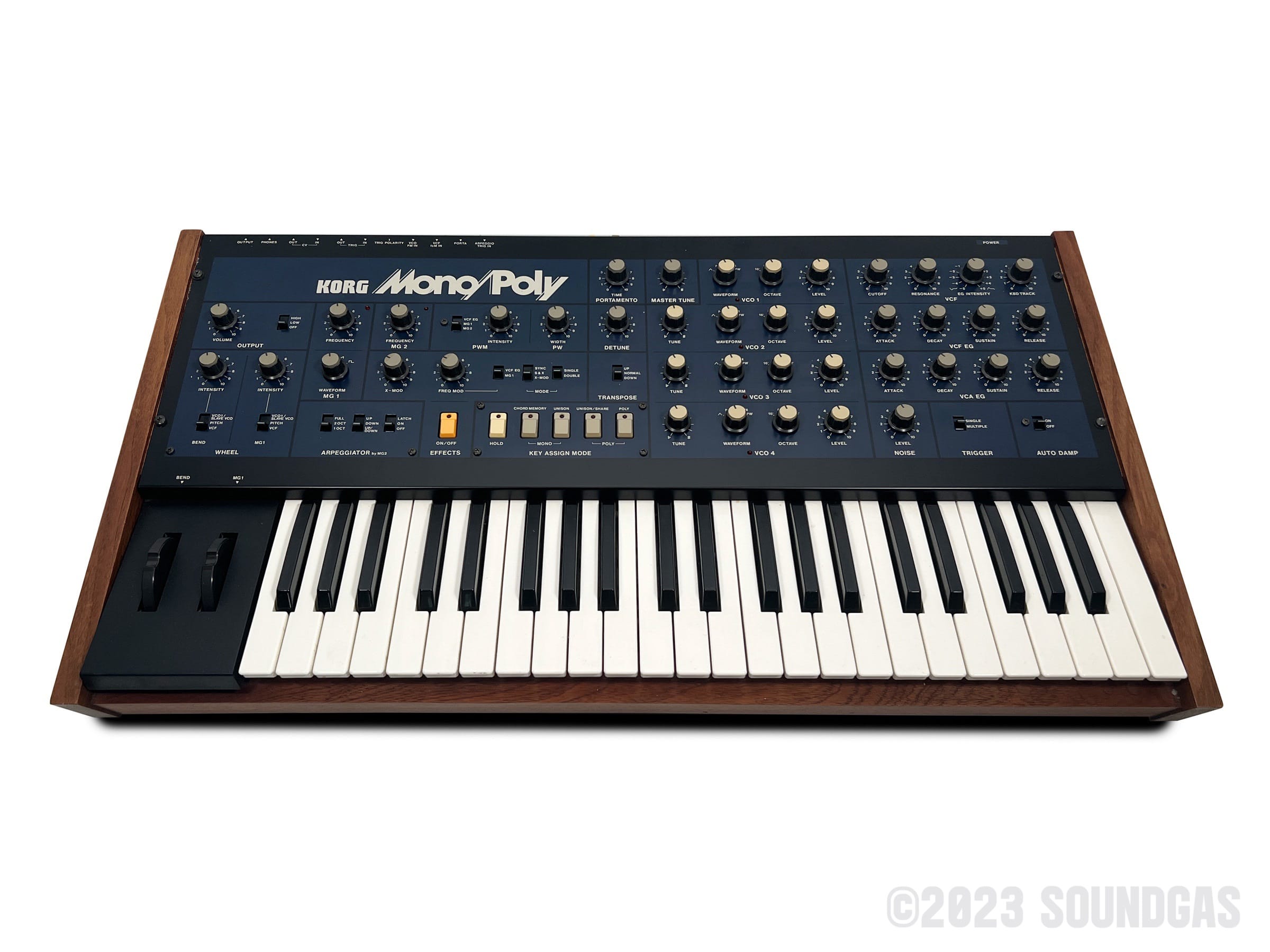 Korg Mono/Poly MP-4 Analog Synthesizer with Kenton MIDI Interface - Vintage Synth for Music Production & Live Performance