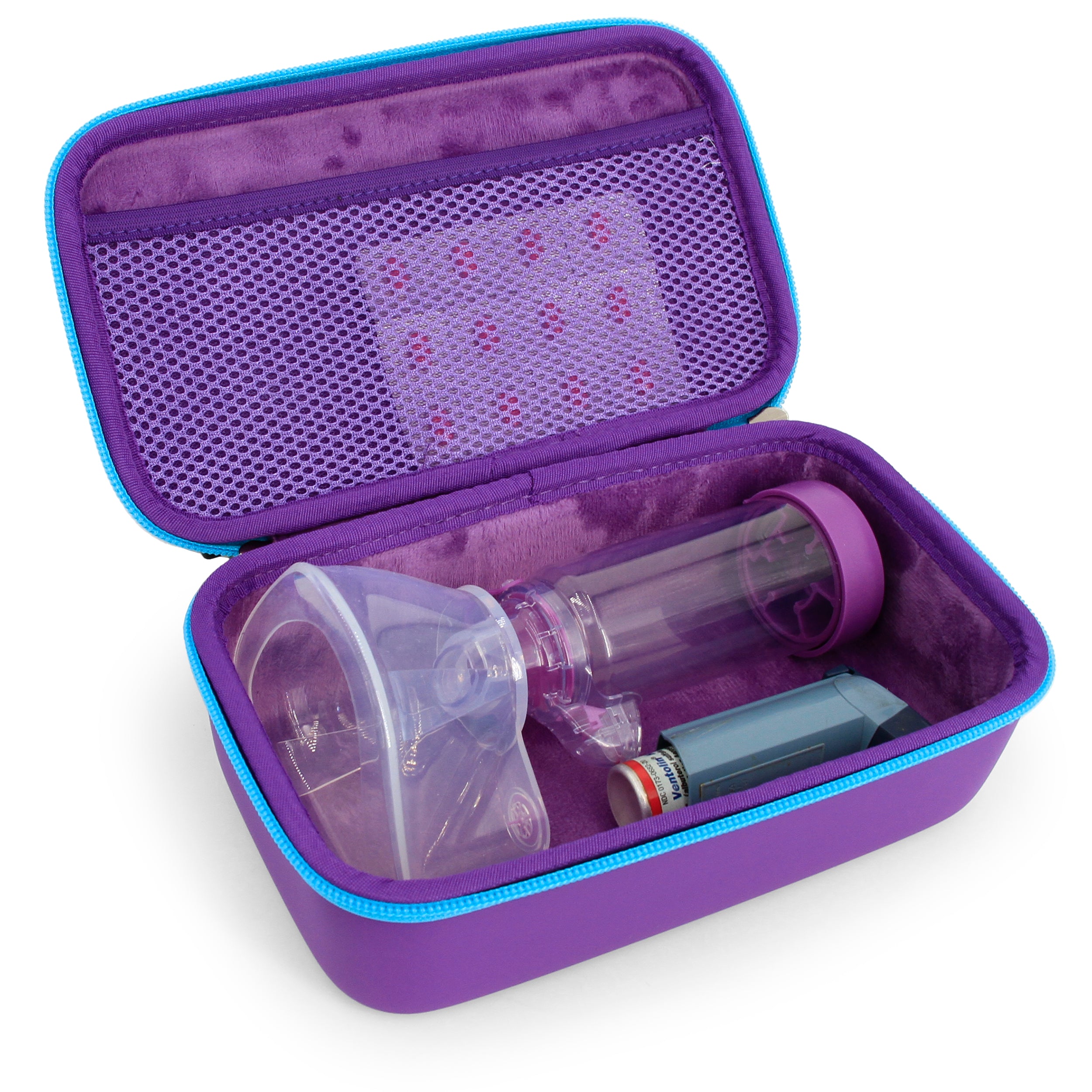 Portable Inhaler Spacer Travel Case - Protective Storage for Asthma Inhaler with Mask & Accessories | Perfect for Travel, Home & Emergency Use