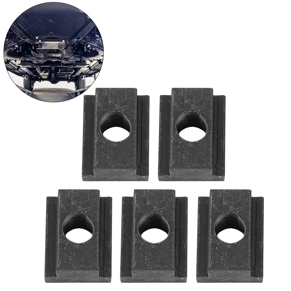 5-Pack Heavy Duty Iron T Slot Nuts for Tacoma Truck Bed Deck Rails | Compatible with T-Track Accessories | Perfect for Truck Bed Organizers, Tool Storage & DIY Projects