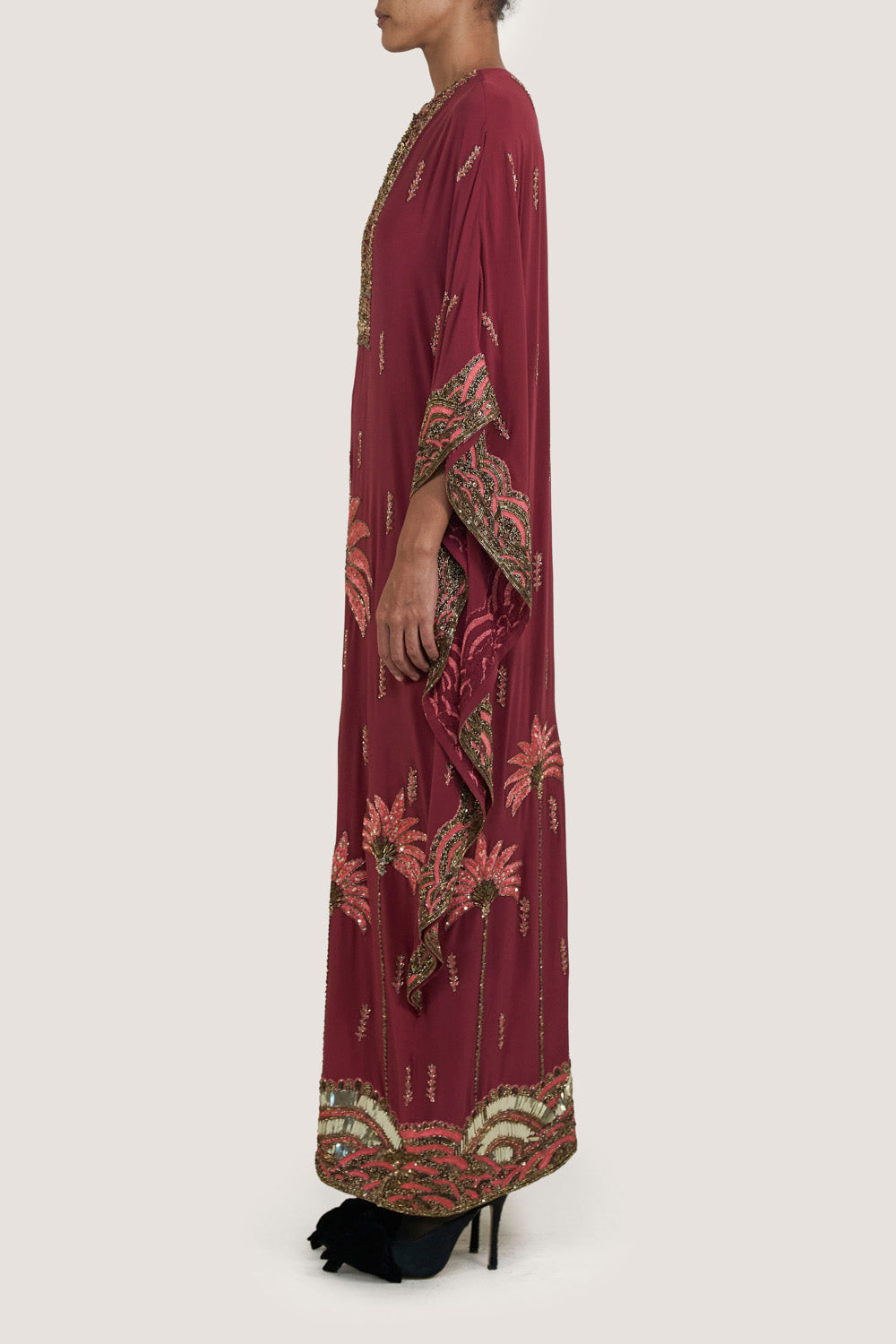 Persian Nights Dress - Elegant Floral Maxi Dress for Women | Boho Chic Evening Gown for Parties, Weddings & Special Occasions