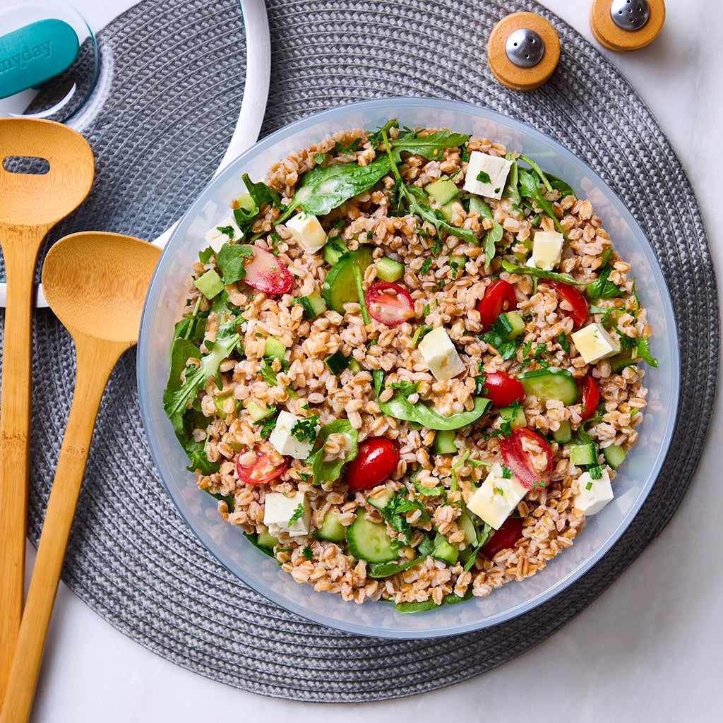 Healthy Mediterranean Grain Salad Mix - Organic Quinoa, Farro & Bulgur Blend - Perfect for Meal Prep, Picnics & Lunch Boxes