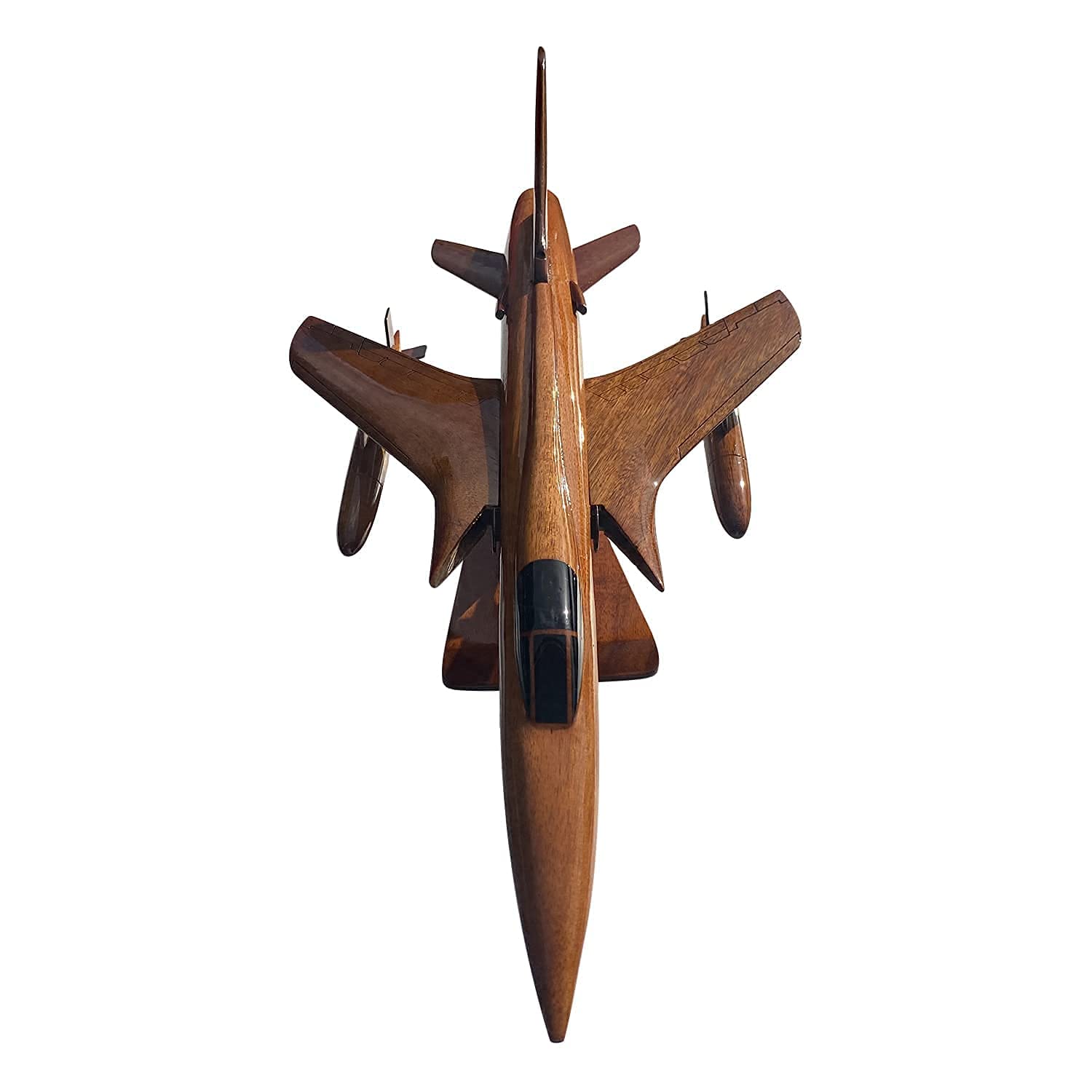F-105 Thunderchief Desktop Aircraft Model - Handcrafted Mahogany Wood Replica | Perfect for Aviation Enthusiasts, Office Decor & Military Collectors