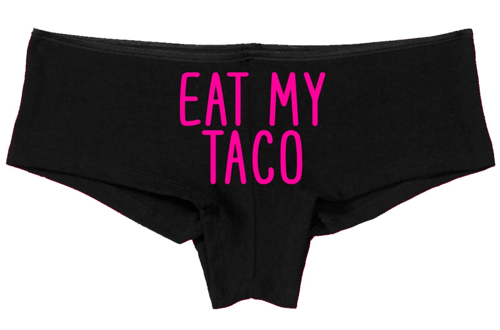 Funny Oral Sex Underwear - Knaughty Knickers 'Eat My Taco' Black Lingerie for Couples & Adult Play - Perfect for Valentine's Day, Bachelorette Parties & Spicy Date Nights