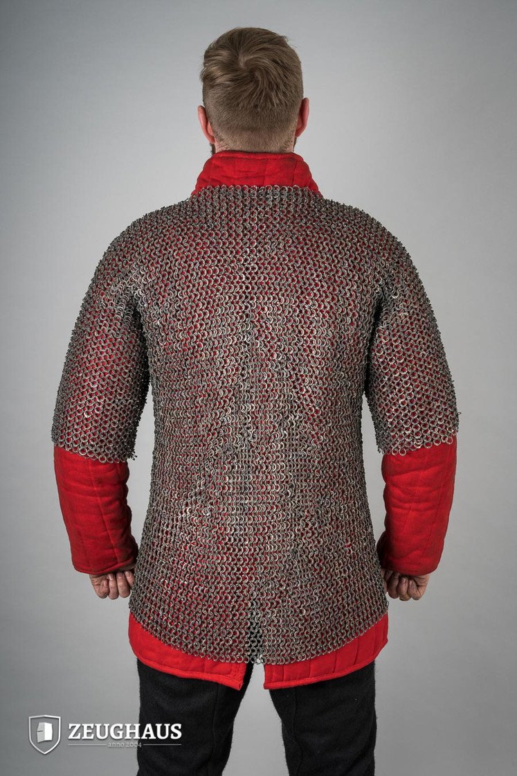 Titanium Chainmail Haubergeon Flat Ring Riveted 9mm - Medieval Armor for LARP, Cosplay & Historical Reenactment