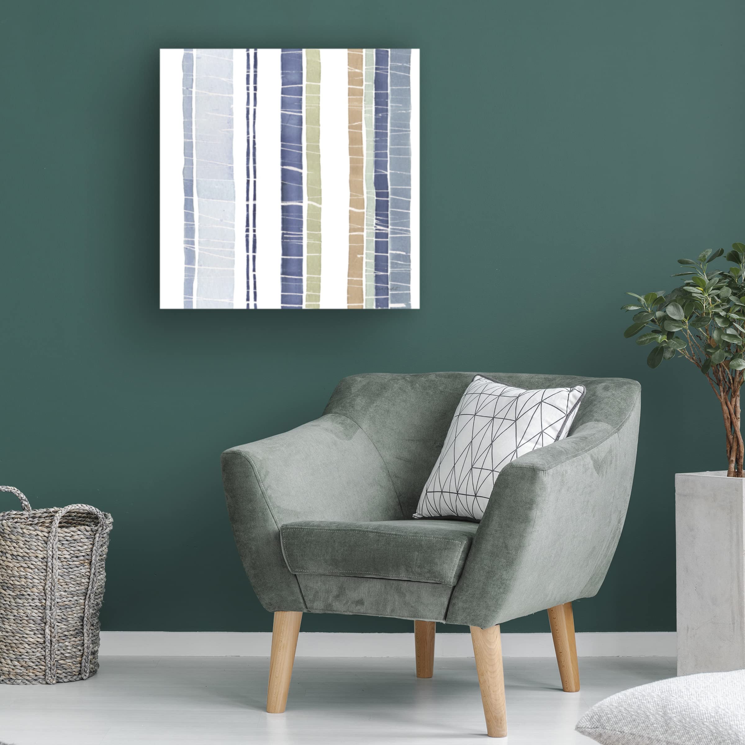 Bohemian Blue 19' Canvas Wall Art by Lisa Audit - Handmade Bohemian Home Decor for Living Room, Bedroom & Office