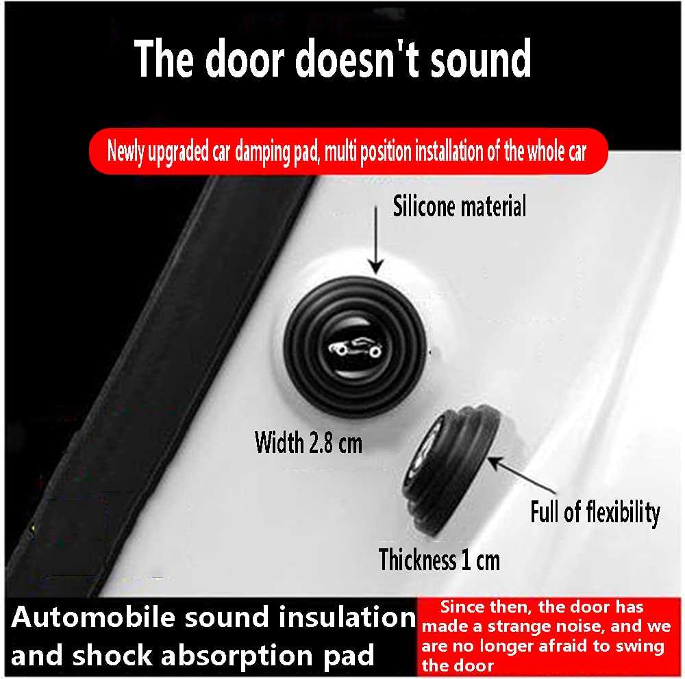 30PC Car Door Shock Absorbing Gasket Protectors - Anti-Collision, Soundproof & Edge Guards for Vehicle Doors (Black) | Perfect for Parking Lots, Garages & Daily Commute Protection
