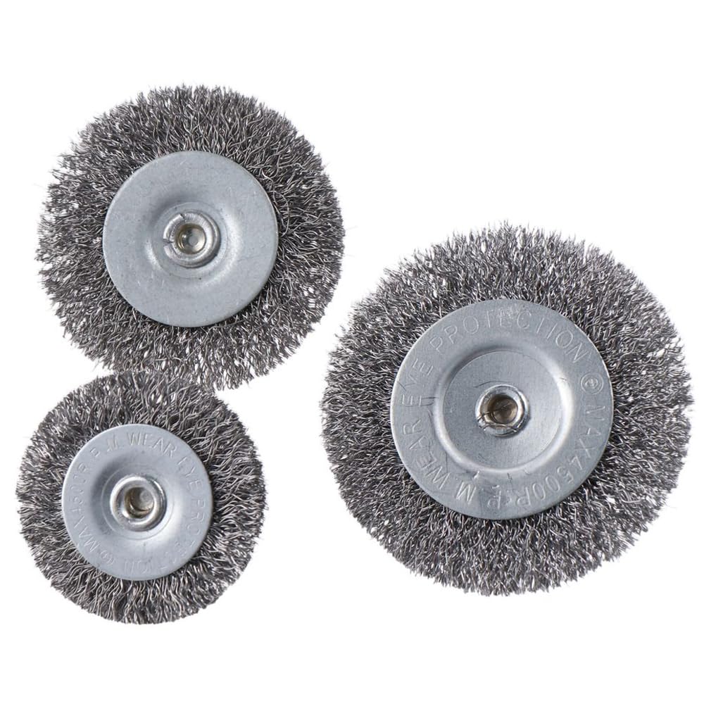 9PCS Abrasive Wire Brush Set for Drill - 0.012 Coarse Cup & Wheel Brushes for Rust Removal, Stainless Steel Cleaning & Metal Polishing - Perfect for Automotive, Woodworking & DIY Projects