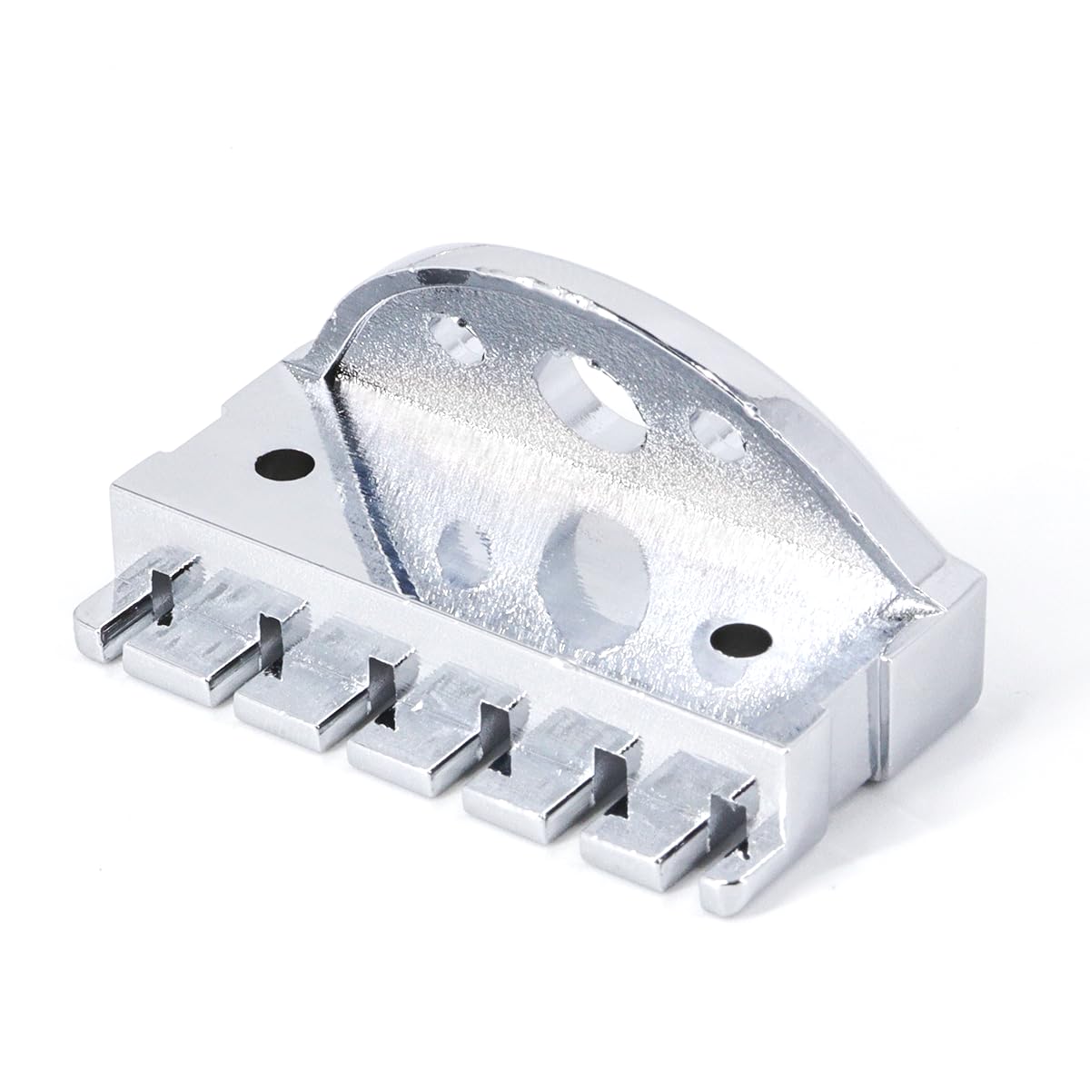 6 String Headless Guitar Locking Nut - Silver Replacement Part for Guitar Bridge & Tuning Stability | Perfect for Metal, Rock & Studio Recording