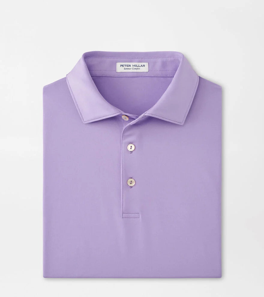 Peter Millar Men's Solid Performance Jersey Polo Shirt - Ultra Violet - Moisture-Wicking Golf & Casual Wear for Men