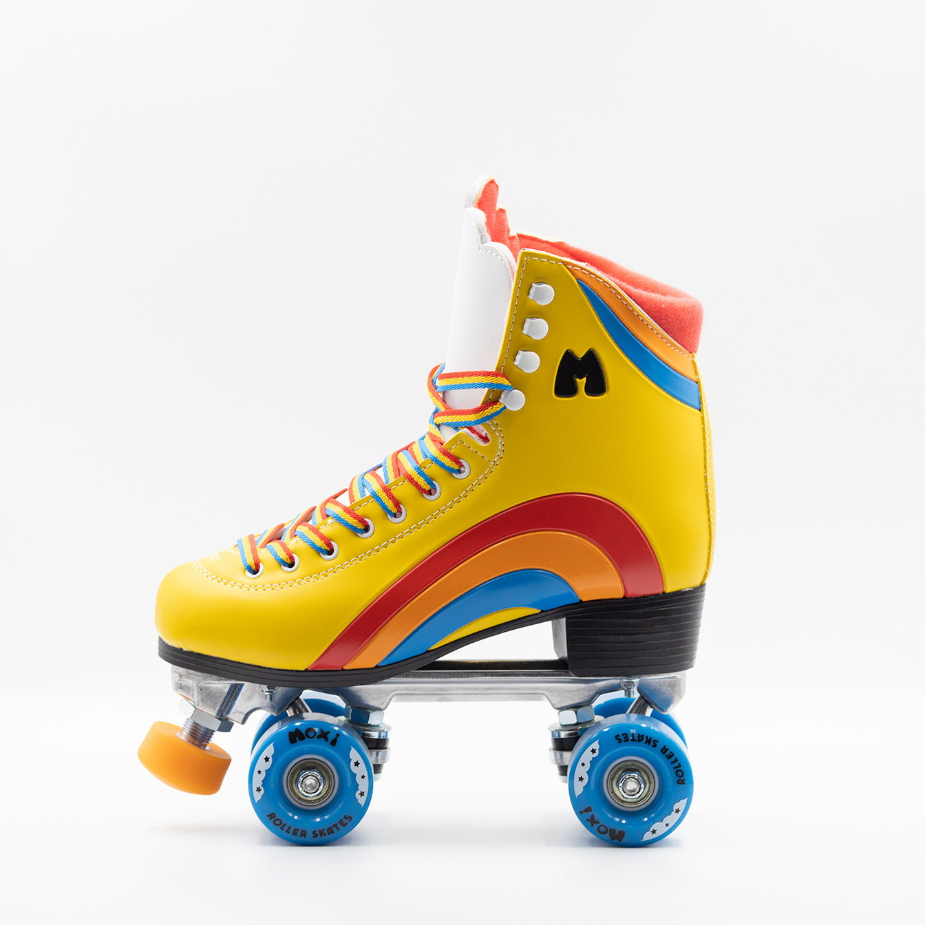 Moxi Rainbow Rider Roller Skates for Women - Sunshine Yellow Outdoor & Indoor Quad Roller Skates for Beginners, Rink, Park, Street Skating