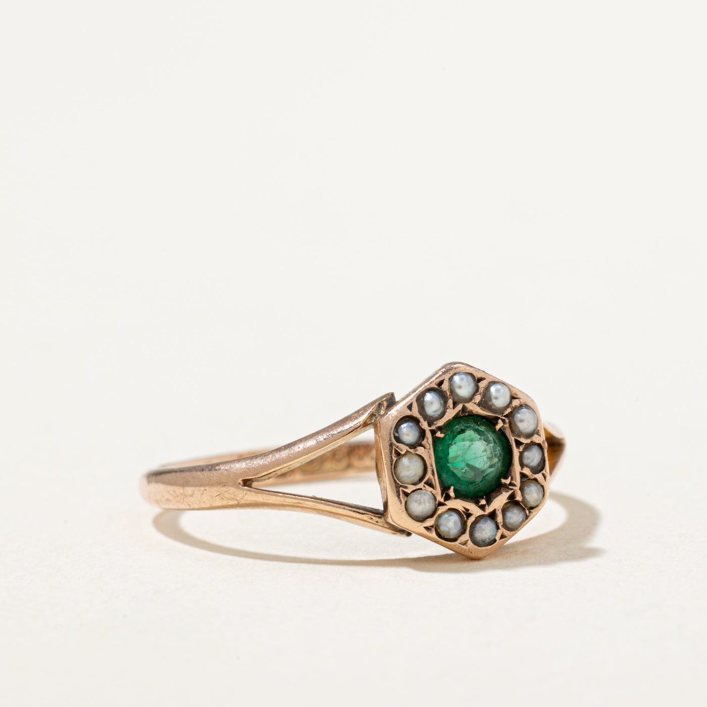 Antique 1908 Chester Garnet & Seed Pearls Ring | 0.02ctw Genuine Gemstones | Size 7 | Vintage Jewelry for Weddings, Anniversaries & Special Occasions