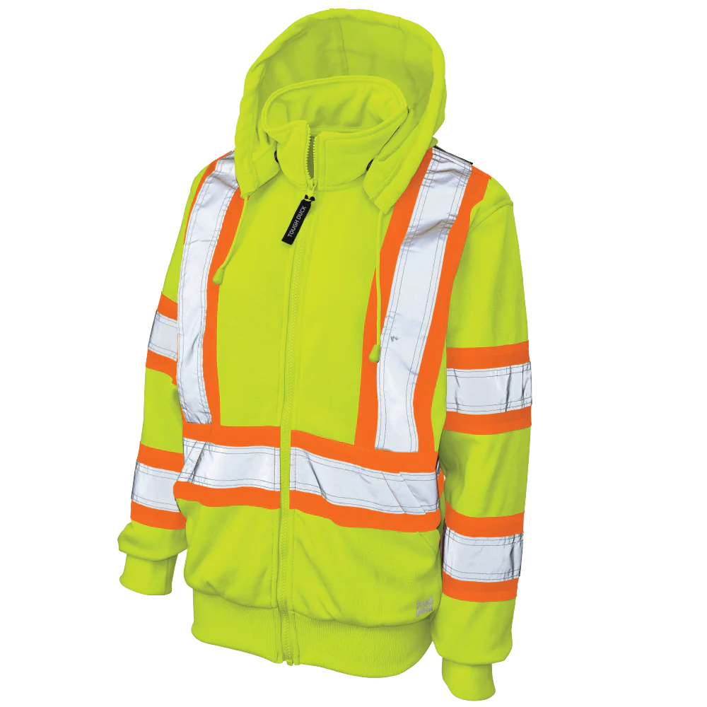 Tough Duck Women's Safety Hoodie SJ42 - High Visibility Reflective Work Jacket for Outdoor & Construction Use