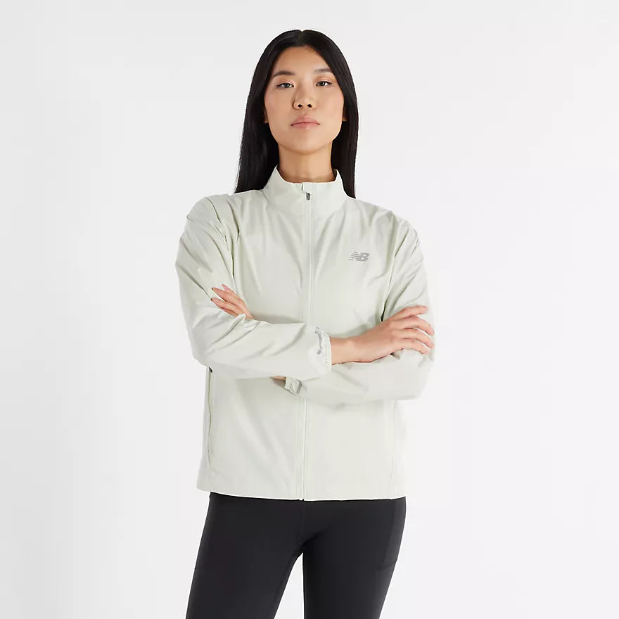 New Balance Women's Reflective Running Jacket - Lightweight Waterproof Windbreaker for Outdoor Jogging & Night Sports