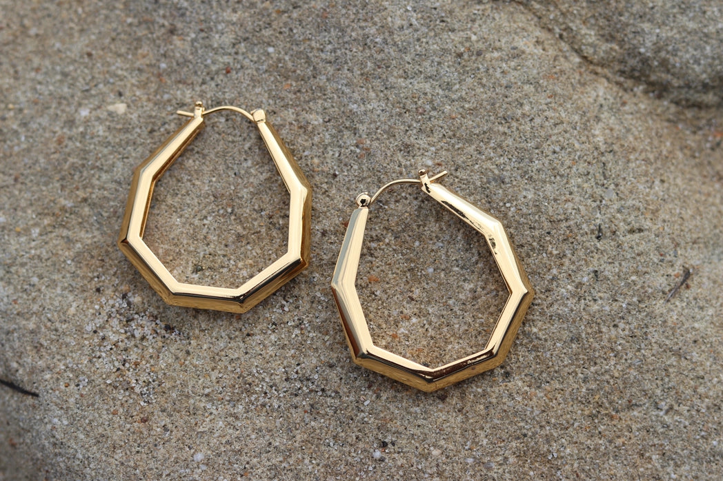 Octagon Hoops - 8-Sided Metal Jump Rings for Jewelry Making, DIY Crafts, and Keychains | Perfect for Earrings, Bracelets, and Necklace Designs
