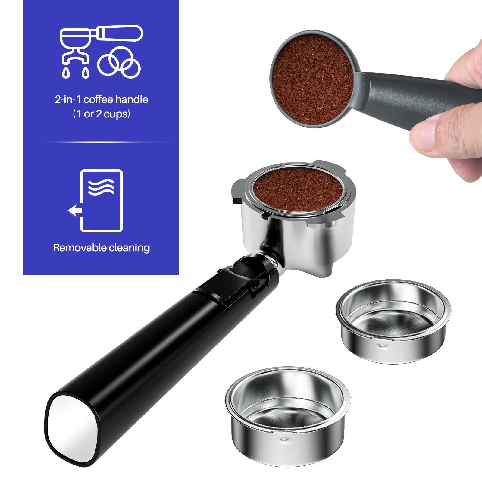 ICUIRE 20 Bar Pressure Espresso Machine with Milk Frother - 1.5L Removable Water Tank, 1050W Fast Heating Stainless Steel Coffee Maker for Latte, Cappuccino & Macchiato - Perfect for Home Baristas & Coffee Lovers (Use for Morning Brew, Entertaining Guests, Office Coffee Station)