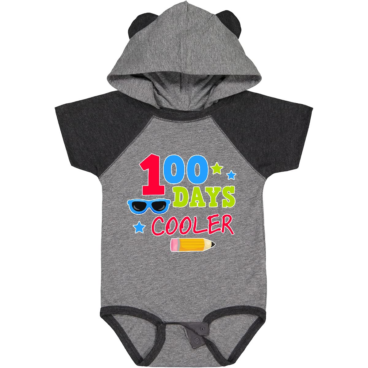 Inktastic 100 Days Cooler Red Baby Bodysuit - Soft Cotton Onesie for Newborns & Infants - Perfect for 100 Days Celebration, Photo Shoots & Everyday Wear
