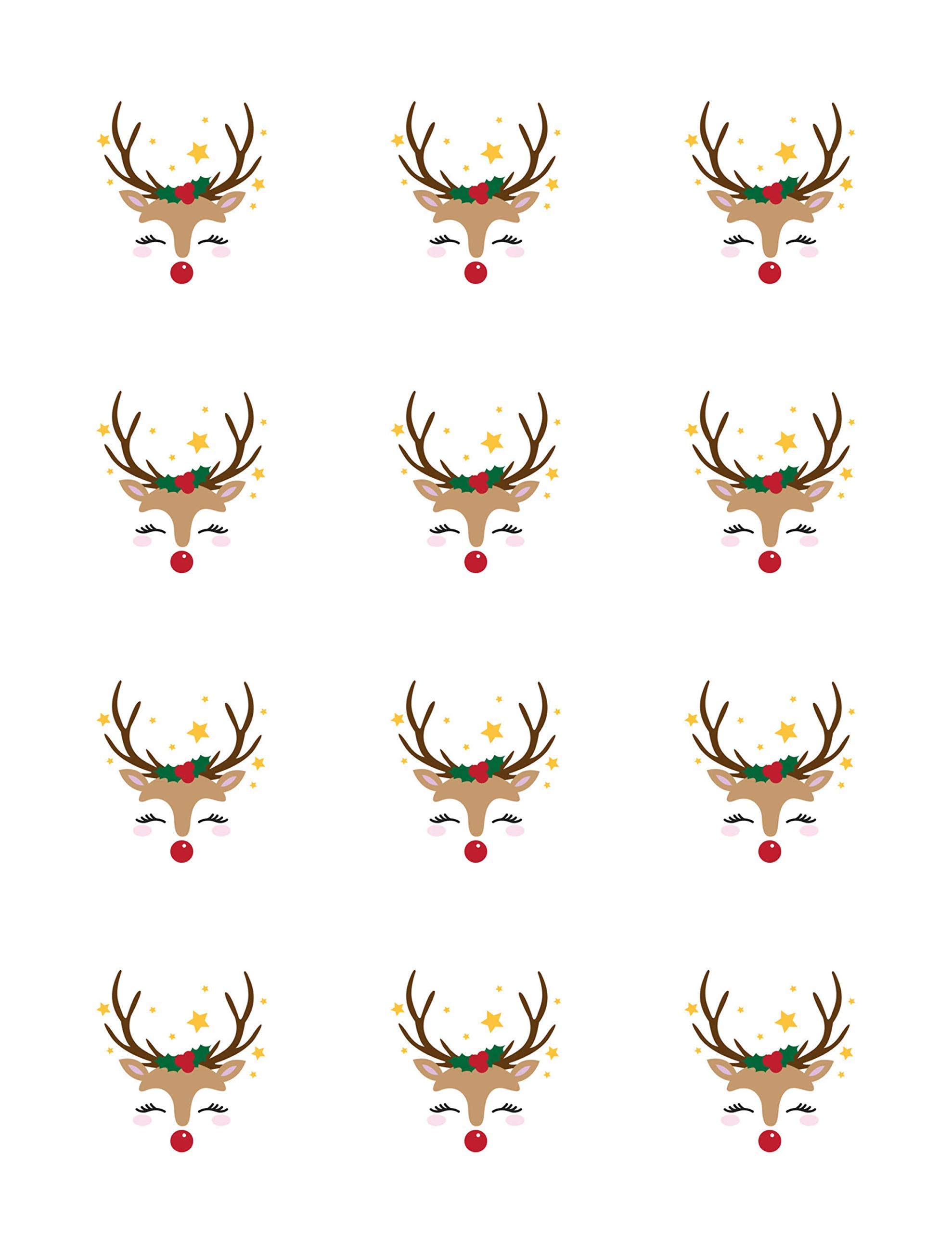 Edible Rice Paper Unicorn Cupcake Toppers - Christmas Party Decorations for Cookies, Cakes & Desserts - Perfect for Holiday Baking, Birthday Parties & Baby Showers