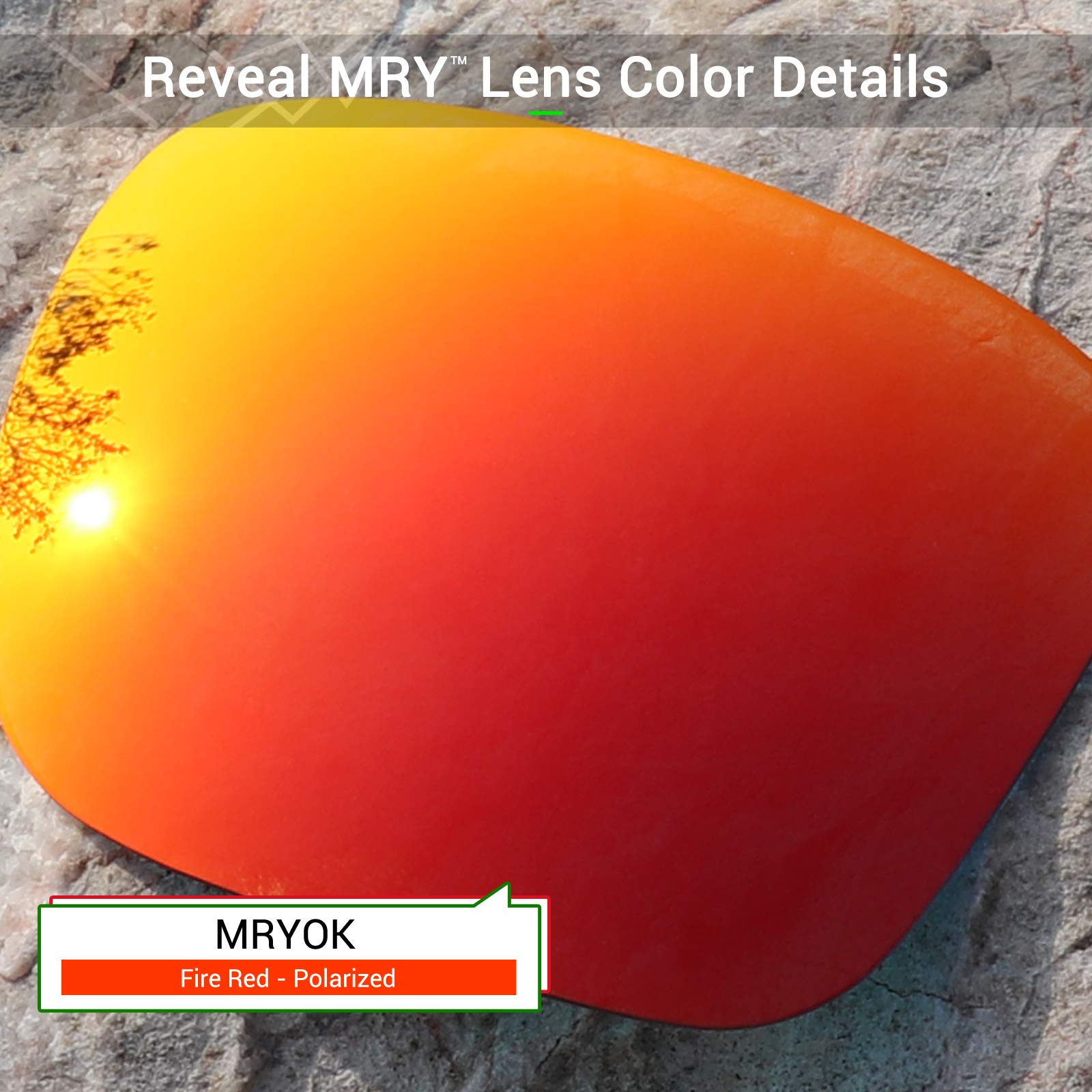 Mrryok Polarized Replacement Lenses for Oakley Frogskins LX OO2043 - Fire Red Sunglass Lenses for Outdoor Sports & Driving