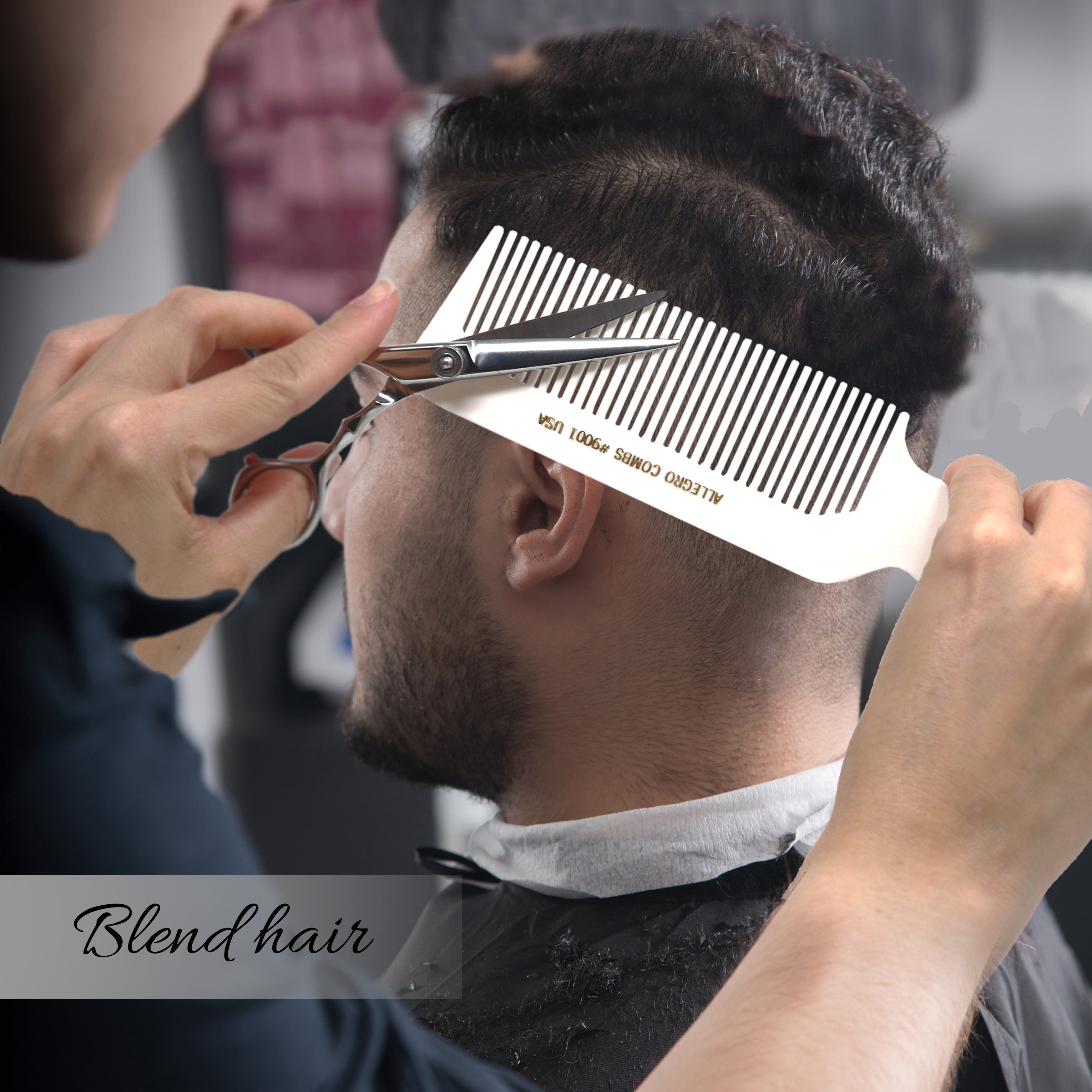 Professional Flat Top Clipper Comb #9001 for Hair Blending, Fading & Thinning - 1 Count | Perfect for Barbers, Stylists & Home Haircuts