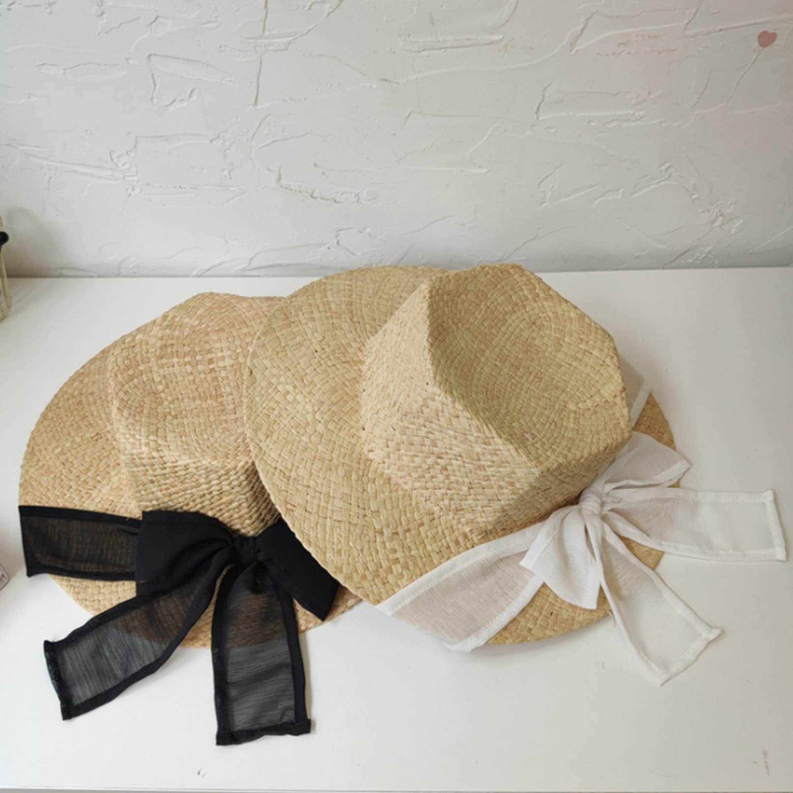 Handmade Women's Straw Sun Hat - Wide Brim Natural Raffia Beach Hat for Women - UV Protection Summer Sun Hat for Vacation, Travel, and Outdoor Activities