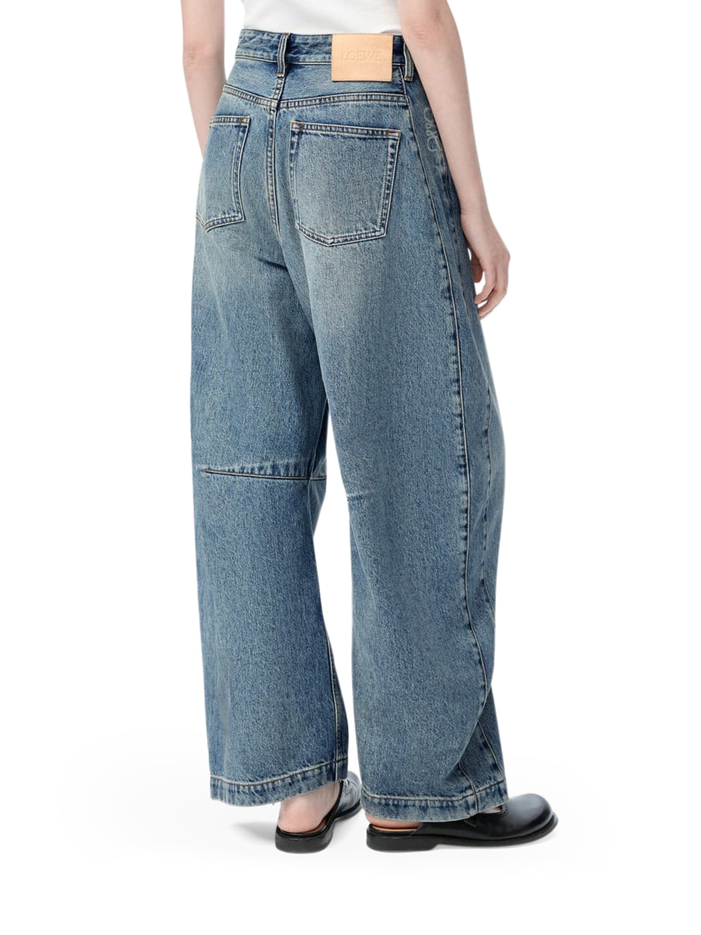 Premium Barrel Anagram Jeans - Washed Denim for Men & Women | Comfortable & Stylish for Casual Wear, Outings & Everyday Fashion