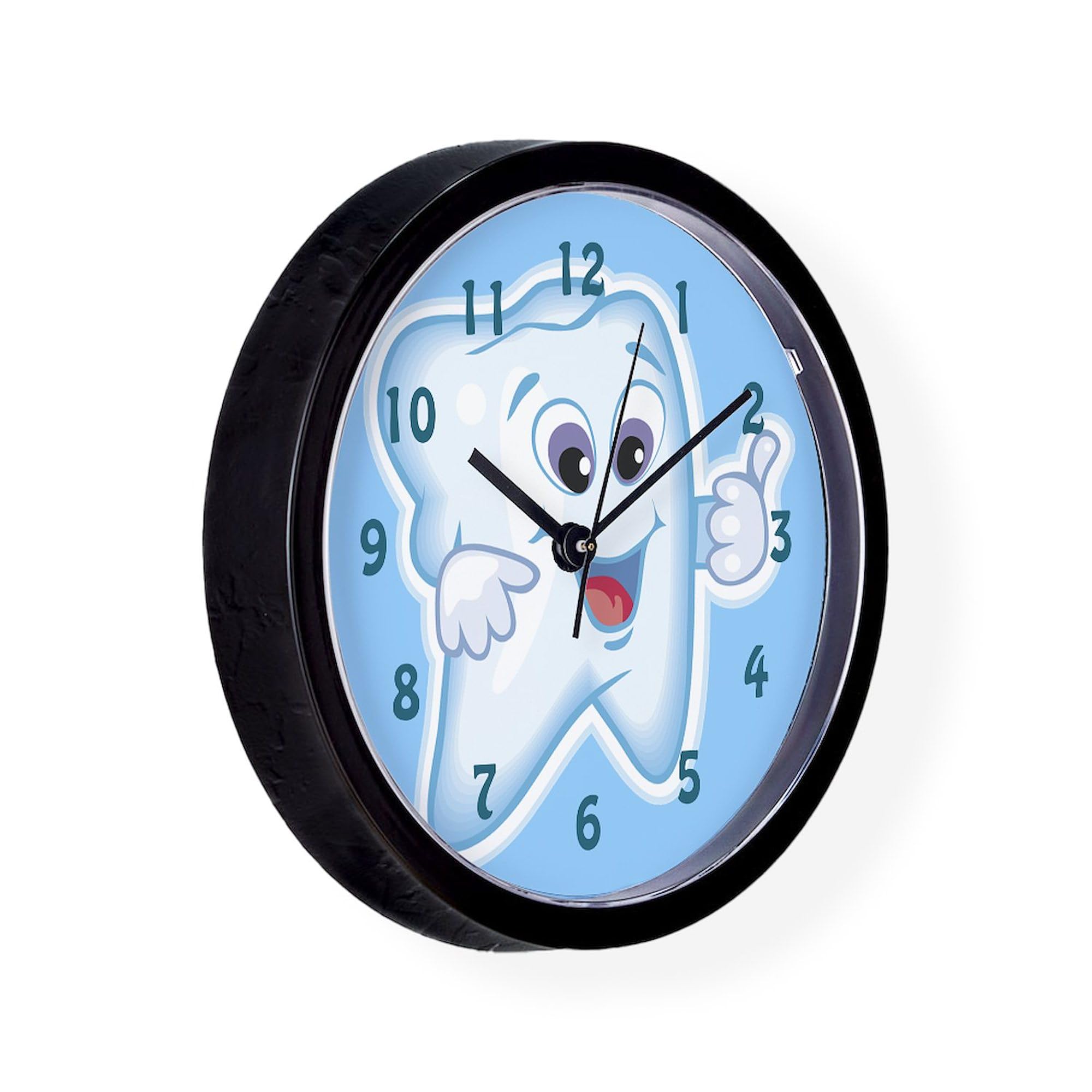 Cute Dentist Dental Hygienist 10 Inch Wall Clock - Perfect for Living Room, Kitchen or Office Decor | Funny Dental Gift for Dentists & Hygienists | Battery Operated Silent Clock for Home & Workplace