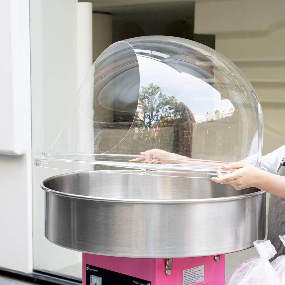 Durable 28 x 15 Inch Acrylic Cotton Candy Machine Cover for Hi Tek 28