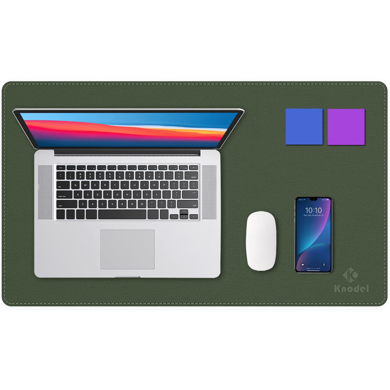 Premium Dual-Sided PVC Leather Desk Mat - Waterproof Office Blotter Pad (23.6