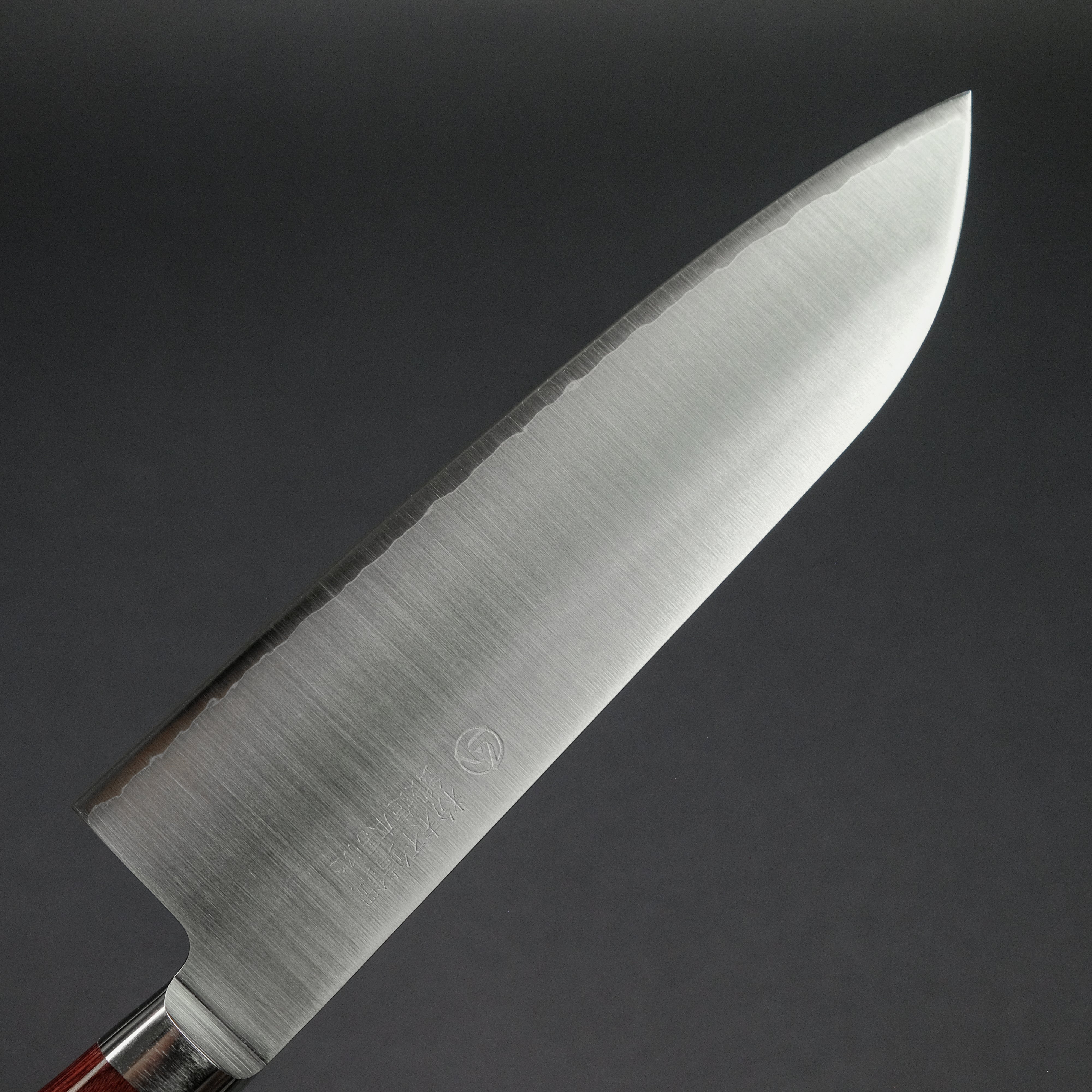 Hitohira TP Santoku Knife 170mm with Wine Pakka Handle - Premium Japanese Kitchen Knife for Slicing, Dicing & Chopping Vegetables, Fruits & Meat
