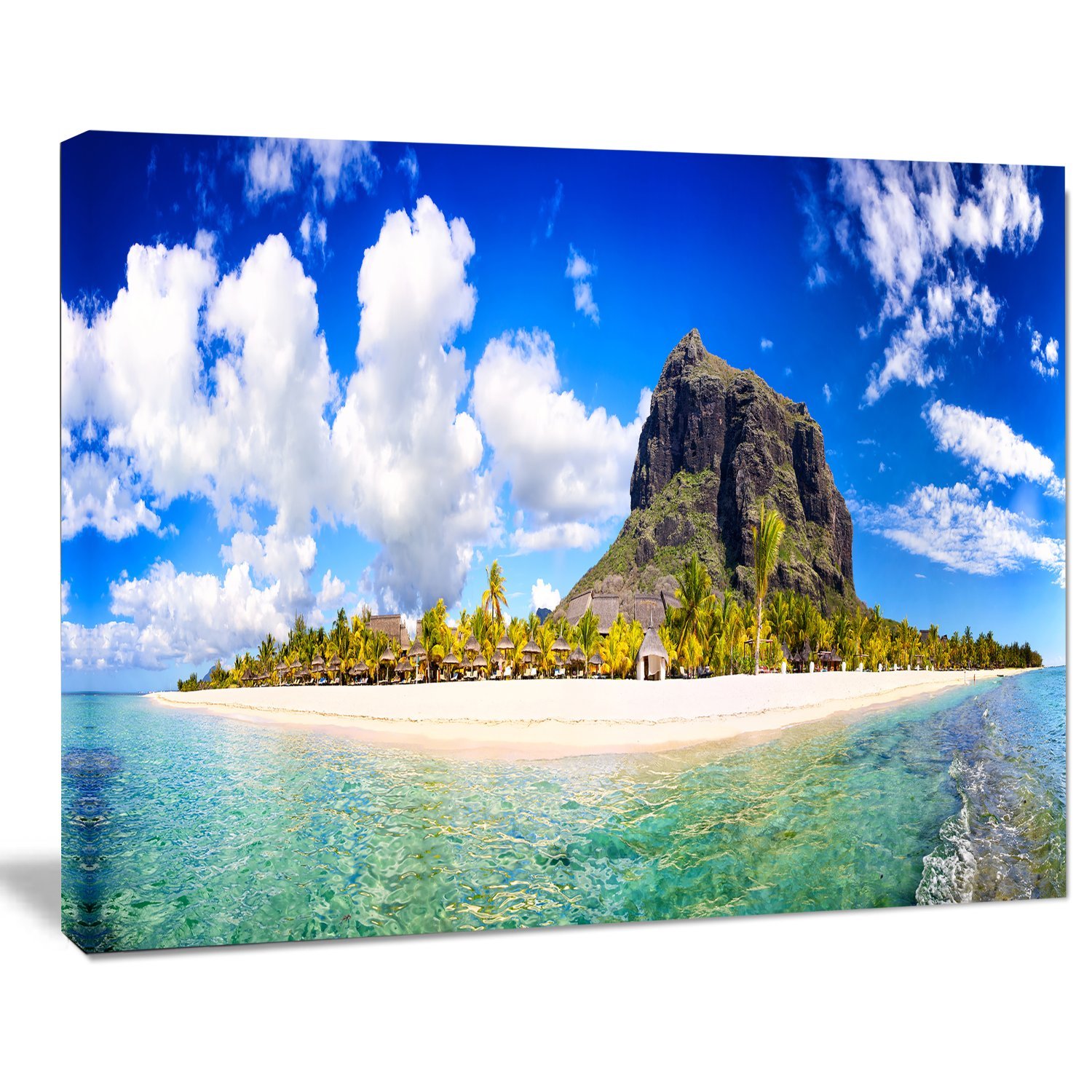 Stunning Mauritius Beach Panorama Canvas Art Print - Tropical Coastal Wall Decor for Living Room, Bedroom & Office
