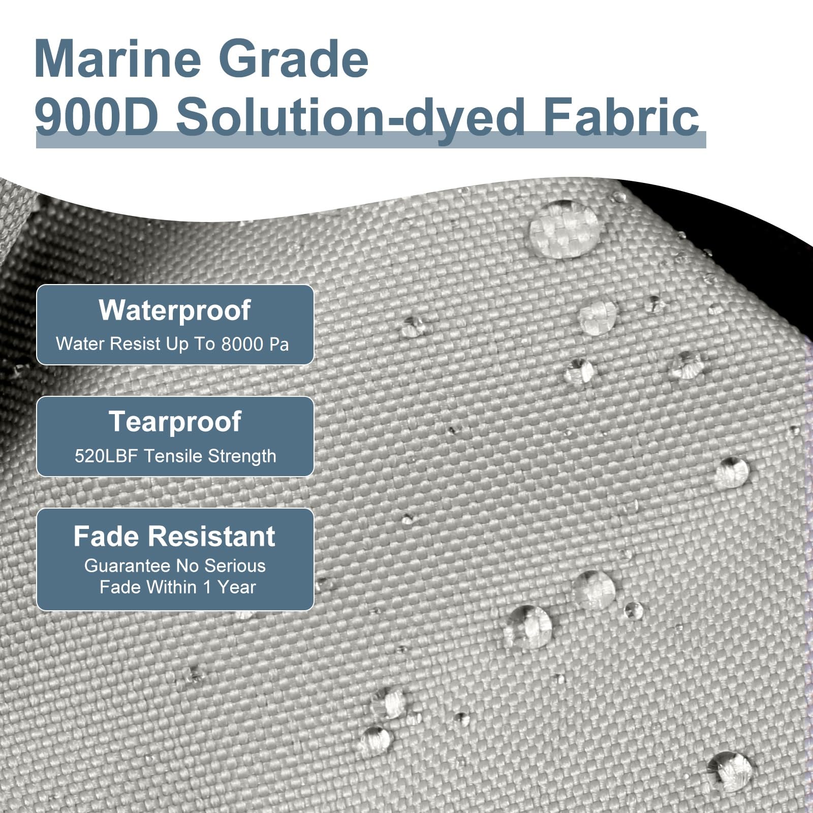 900D Heavy-Duty Waterproof Boat Cover for 21'-23' Center Console Boats with T-Top - Fade-Proof, UV-Resistant Marine Cover with 21 Windproof Straps & Motor Protection - Ideal for Trailering, Mooring & Outdoor Boat Storage