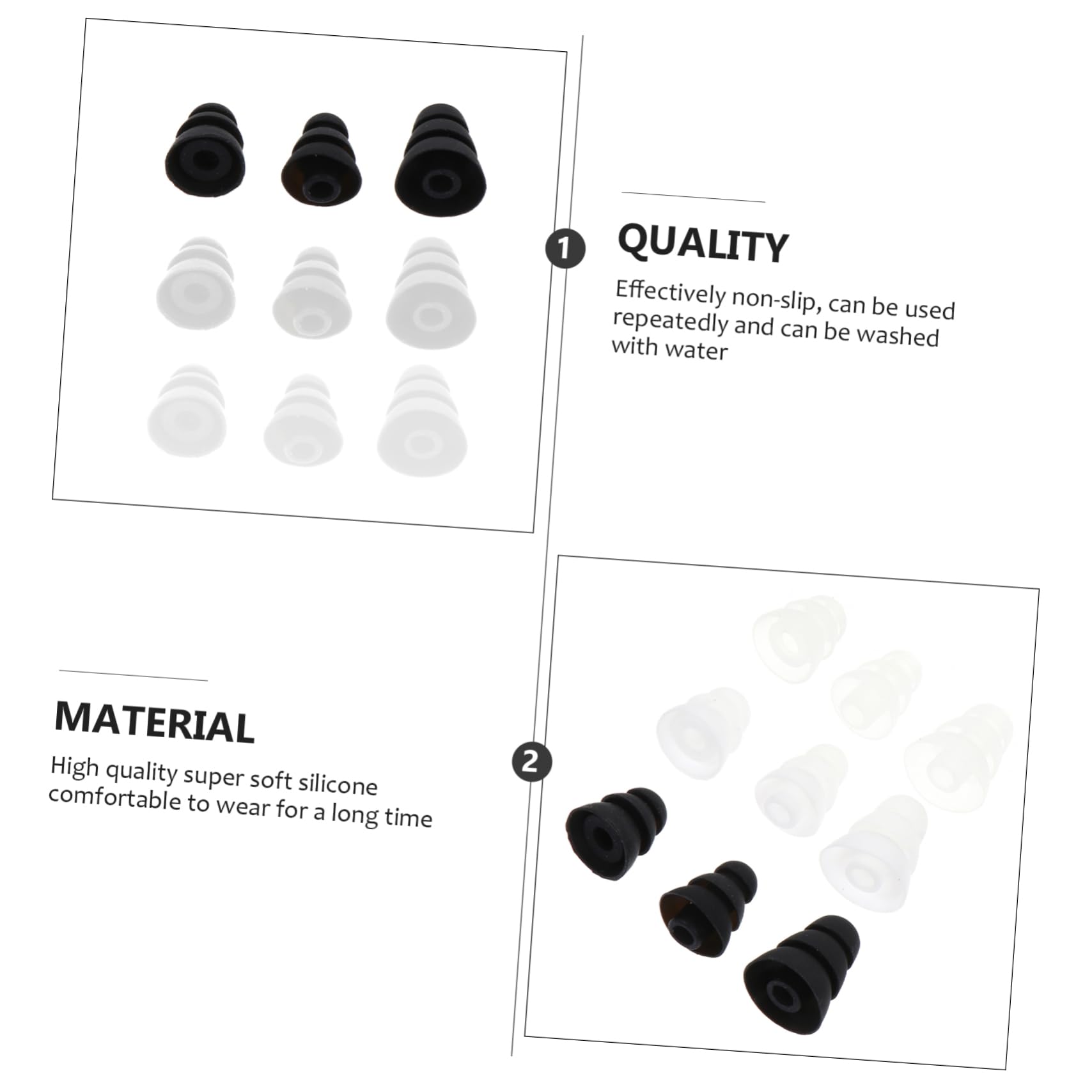 BestonZON 36-Pack Washable & Replaceable Silicone Earbud Covers - Universal Fit for AirPods, Galaxy Buds & Wireless Earbuds - Perfect for Gym, Running & Daily Use