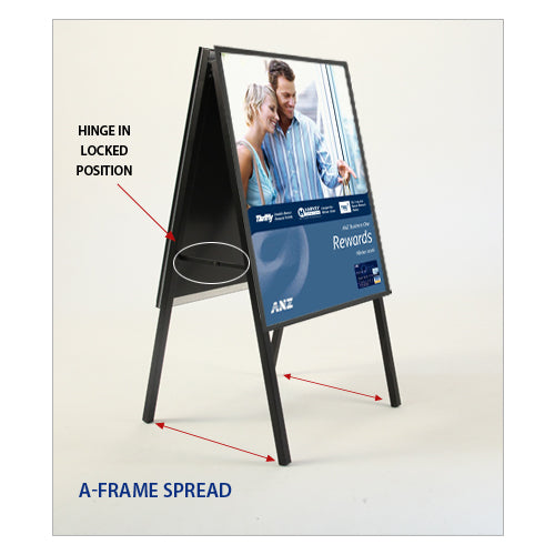 40x50 A-Frame Sign Holder with Security Screws - 1 1/4