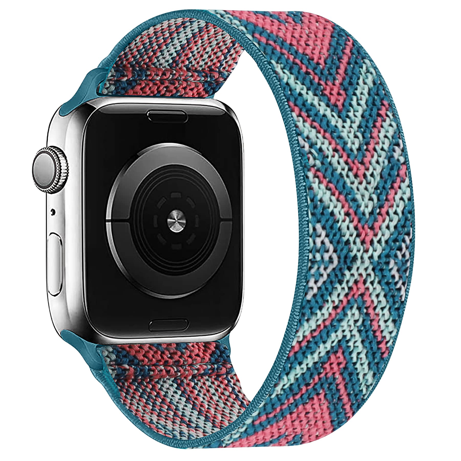OHCBOOGIE Elastic Nylon Solo Loop Strap for Apple Watch 38mm 40mm 41mm 42mm 44mm 45mm - Stretchy Braided No Clasp Sport Band Compatible with iWatch Series 8/7/6/5/4/3/2/1/SE - Perfect for Running, Workouts & Everyday Wear