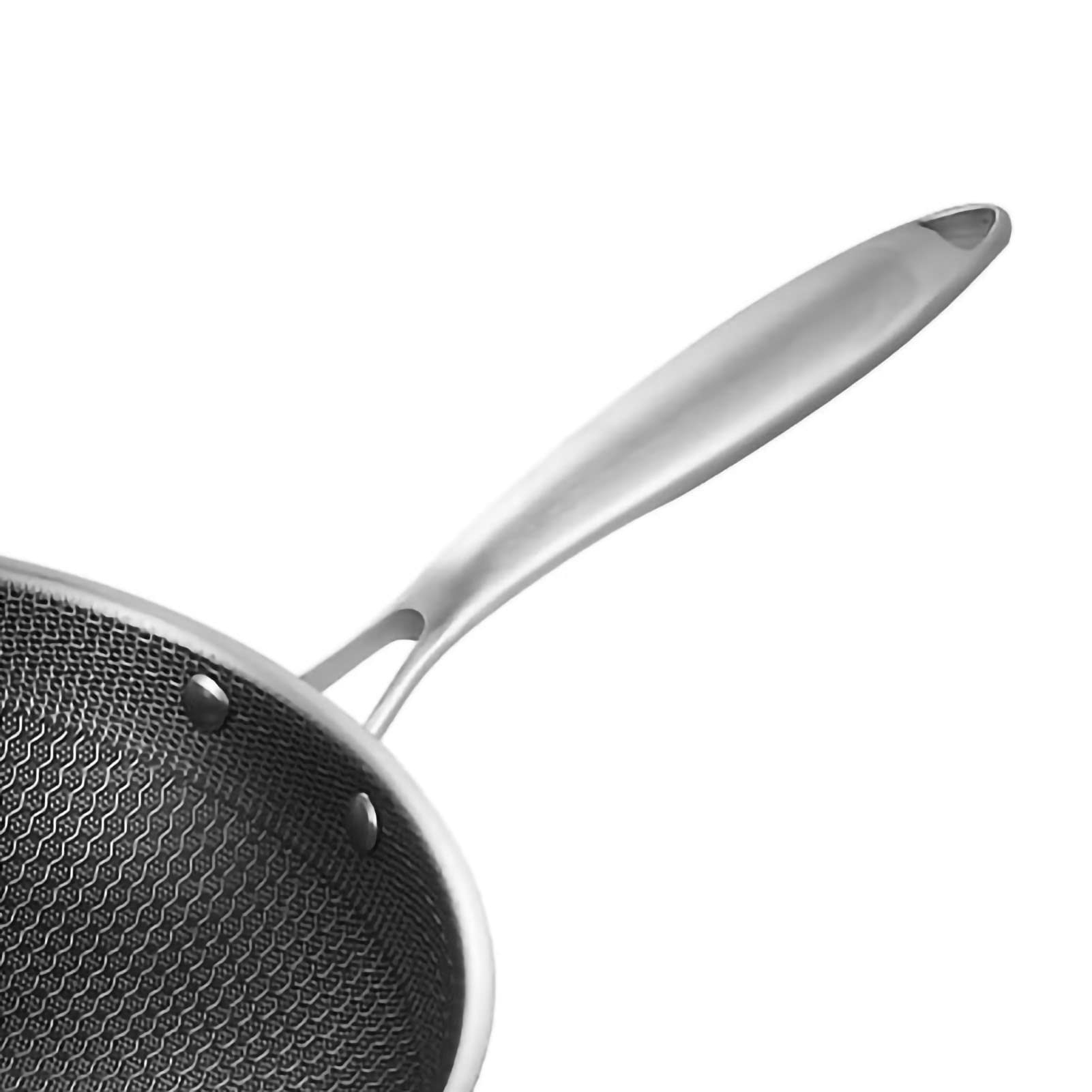 **Stainless Steel Wok Pan - 34cm Nonstick Induction Cookware, Dishwasher & Oven Safe - Works on Gas, Ceramic & Electric Stoves - Perfect for Stir-Frying, Sautéing & Asian Cooking**
