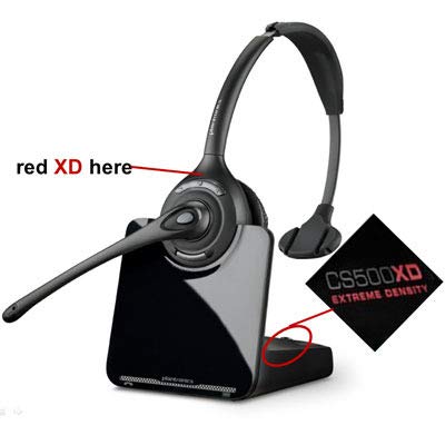 Plantronics CS520-XD Wireless Headset with Dual Speakers - Compatible with Corded Desk Phones (Renewed) | Ideal for Office, Call Center & Remote Work Communication
