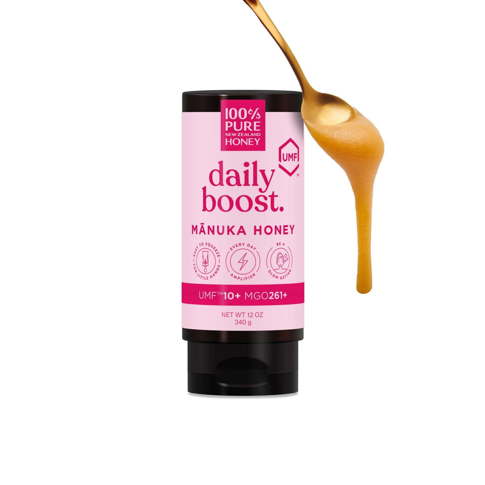 Premium Manuka Honey UMF 10+ (MGO 261+) 12oz - Raw & Unfiltered for Daily Wellness