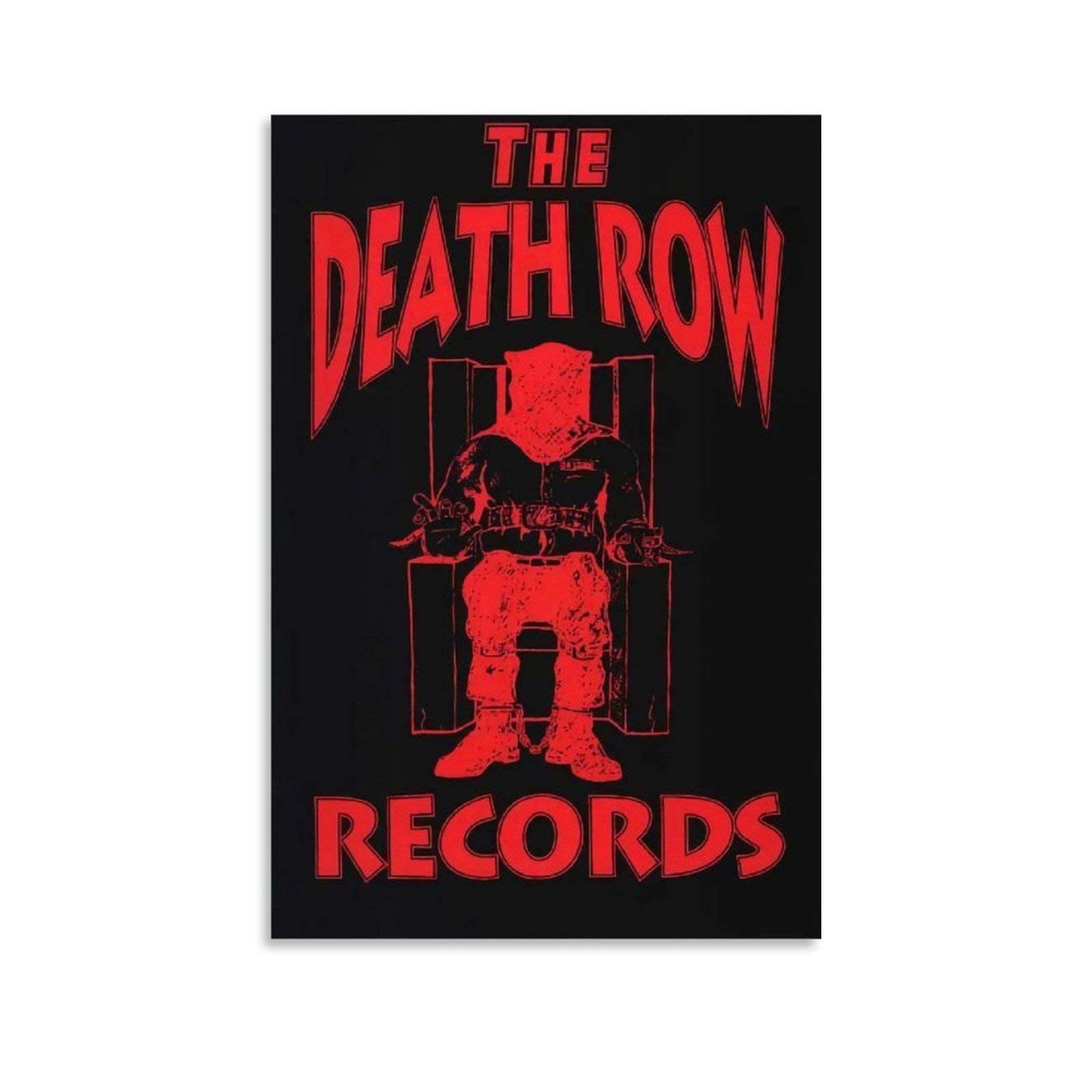 Death Row Records Movie Poster - Vintage Canvas Wall Art Print 12x18inch (30x45cm) for Bedroom, Living Room & Office Decor - Hip Hop Music Fan Gift & Urban Aesthetic Room Design