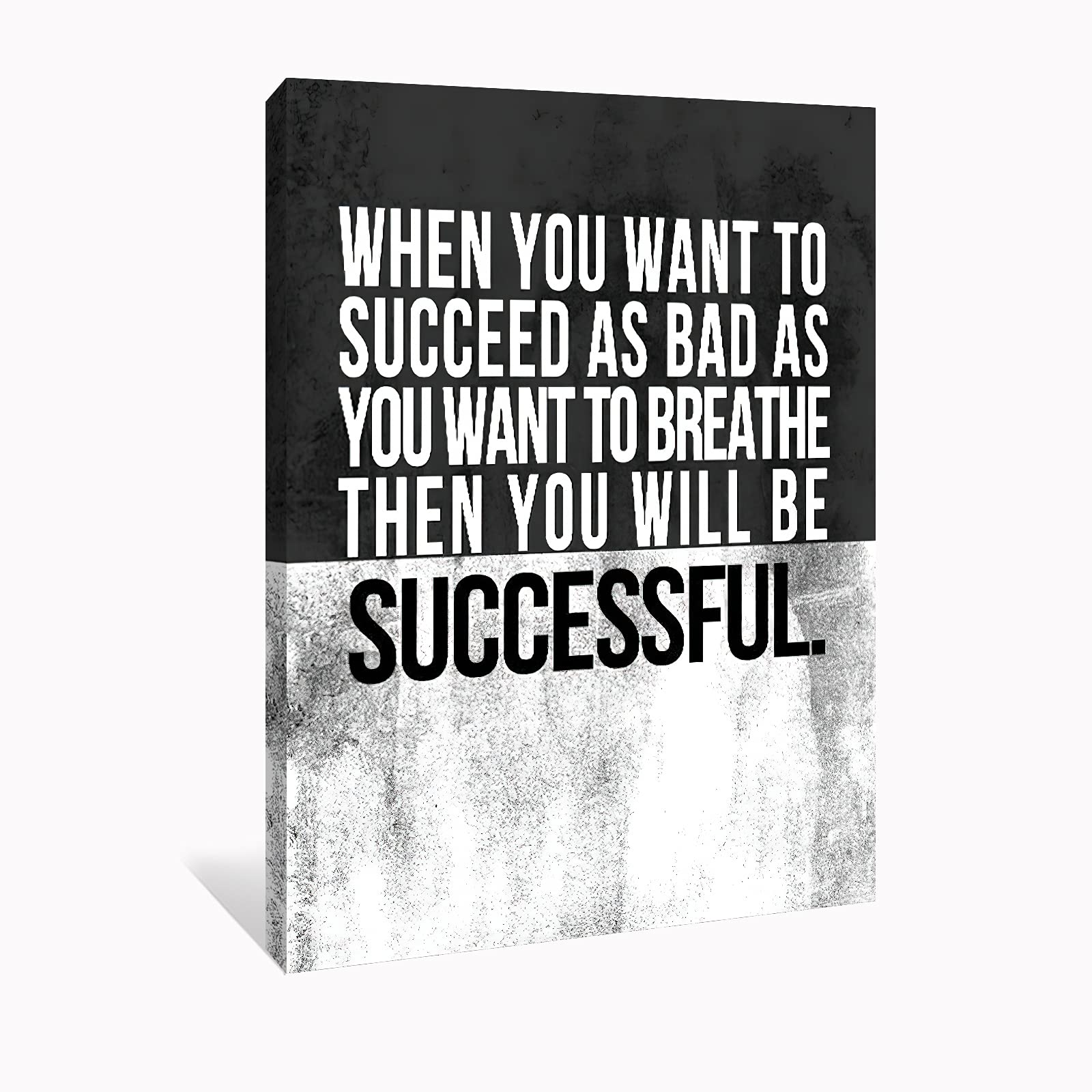 Motivational Canvas Wall Art for Office & Home - Inspirational Success Quotes Framed Artwork - Ready to Hang 28x40 Inches - Perfect for Office, Home, Gym & Workspace Decor