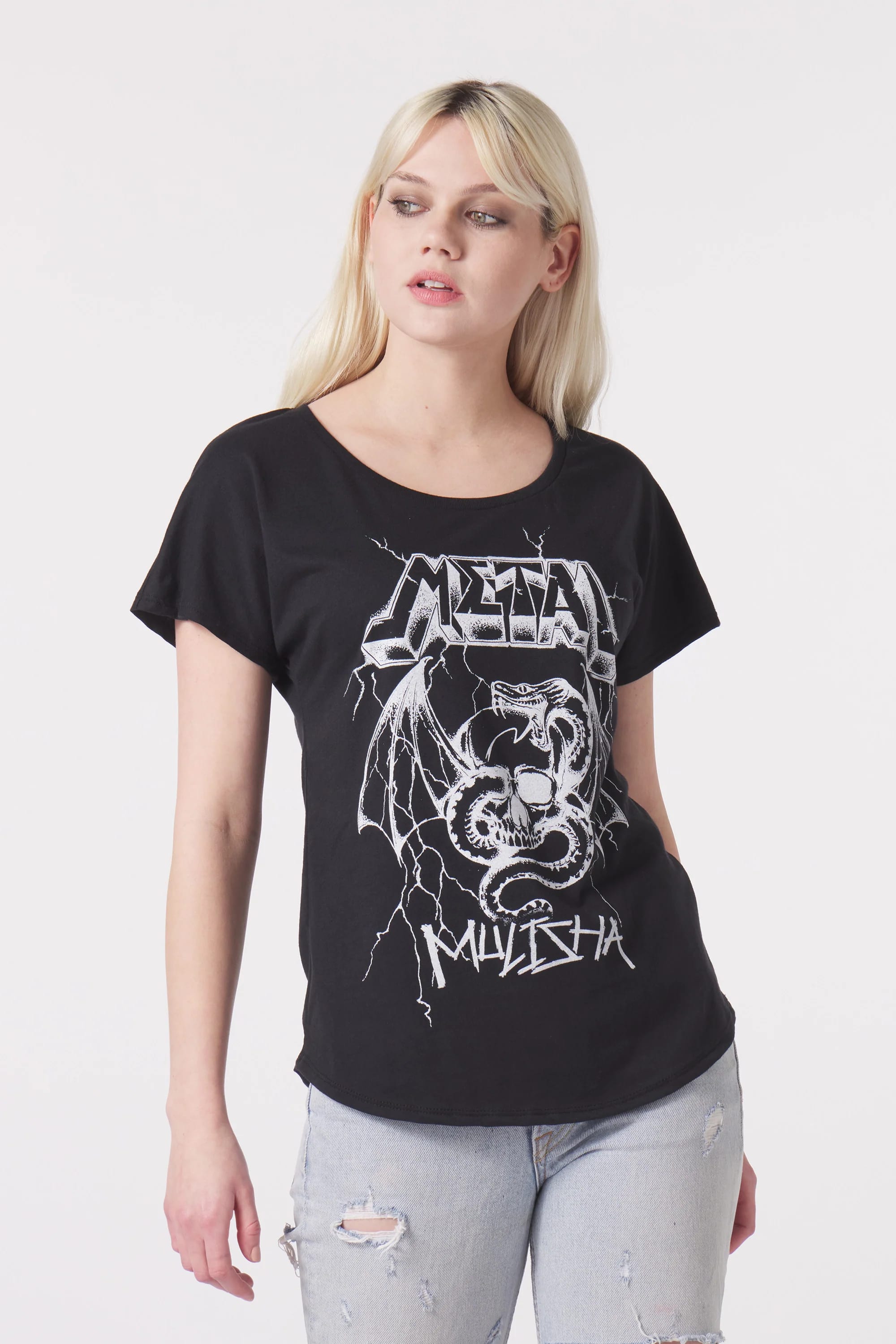 Metal Mulisha Poison Dolman Top - Stylish & Comfortable Women's Graphic Tee for Skateboarding, Streetwear & Casual Outfits