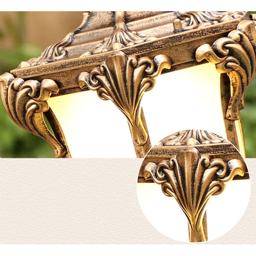 European Style Outdoor Post Light Fixture - Garden Pillar Light with Goalpost Design for Courtyard, Fence & Pathway Lighting | Durable Weatherproof Street Lamp for Patio, Driveway & Landscape Decor