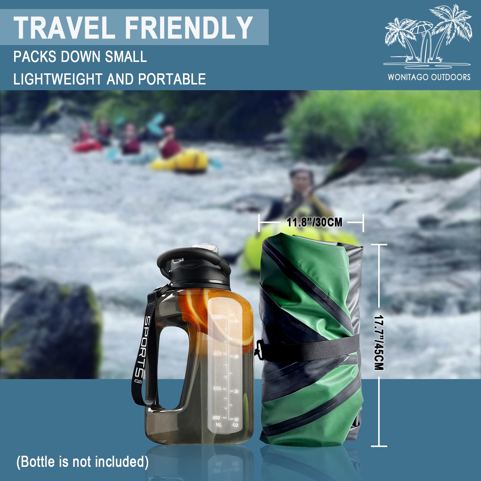 Inflatable TPU Packraft Kayak - Lightweight 1-Person Travel Kayak with Soft Seat for Flat Water Rafting, Bicycle Drifting & Litewater Dinghy | Perfect for Camping, Fishing & Outdoor Adventures