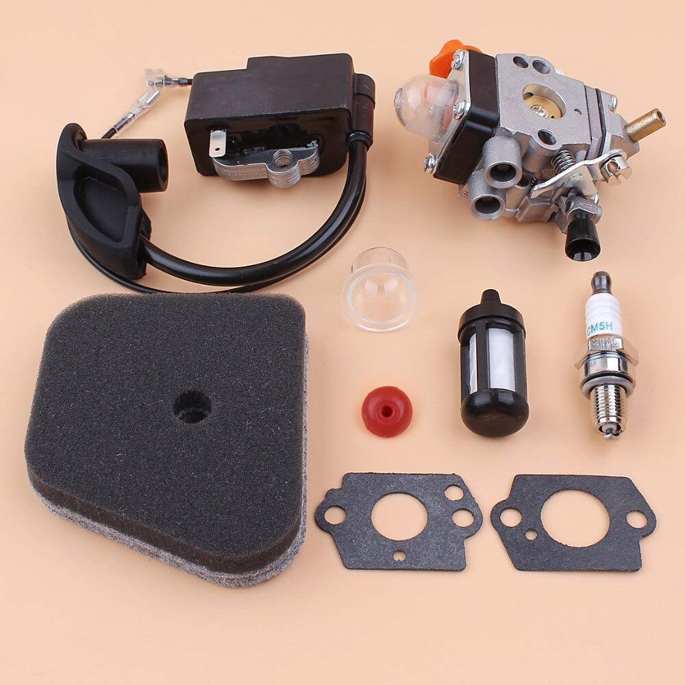 STIHL FS87 FS90 FS100 HL100 HL95 KM90 HT100 KM100 KM130 String Trimmer Carburetor Ignition Coil Air Filter Replacement Kit - Compatible with STIHL Trimmers & Brush Cutters - Perfect for DIY Repairs & Maintenance