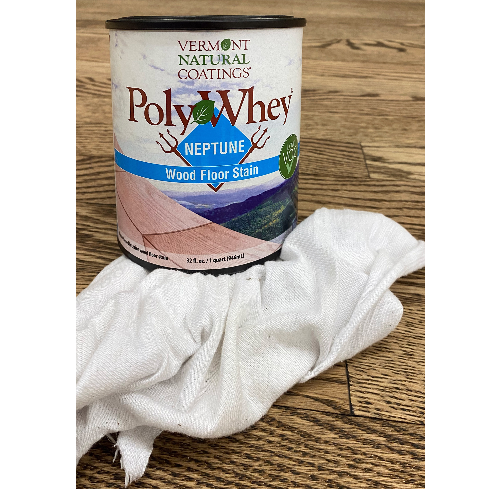 Vermont Natural Coatings Neptune Interior Floor Stain - Eco-Friendly Wood Stain for Hardwood Floors, Non-Toxic & Low VOC - Perfect for Living Rooms, Bedrooms & Home Renovation Projects