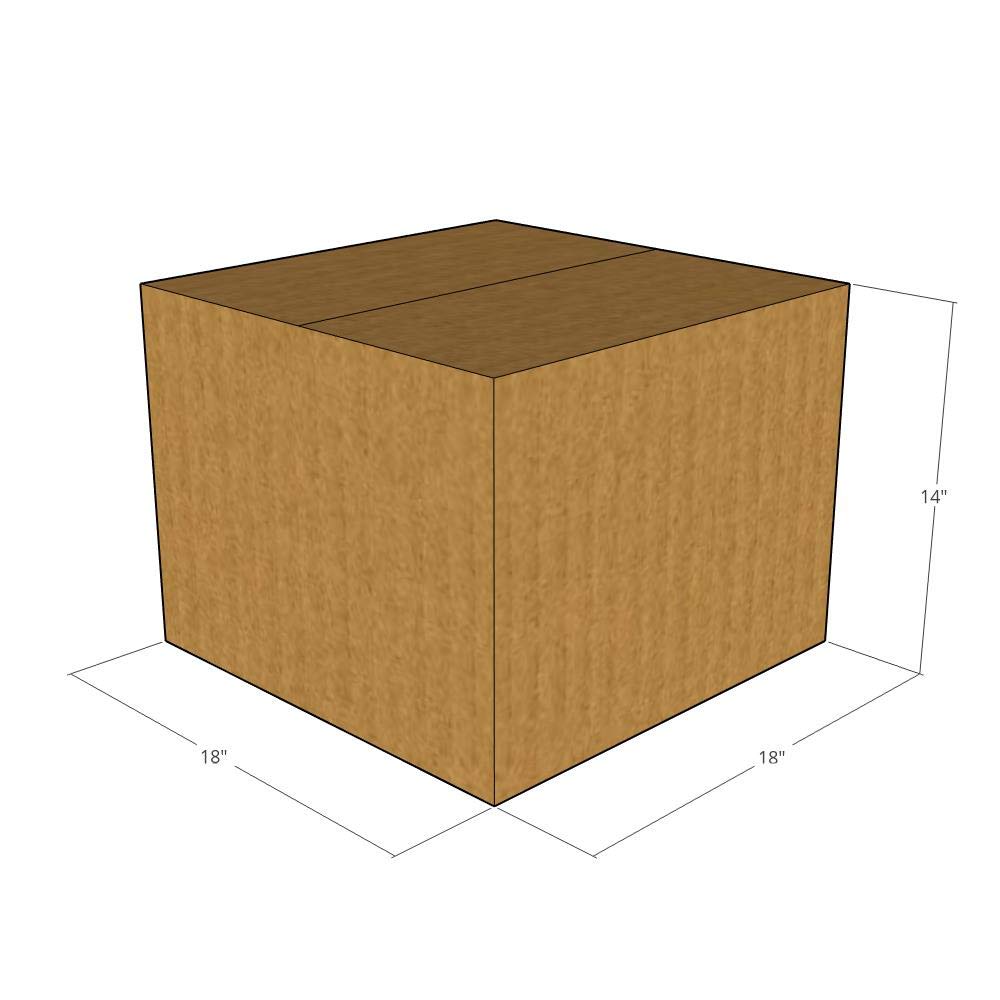 200 New Corrugated Shipping Boxes 18x18x14 Inches - 32 ECT Strength - Heavy Duty Moving & Storage Boxes for Ecommerce, Packing, Shipping & Home Organization