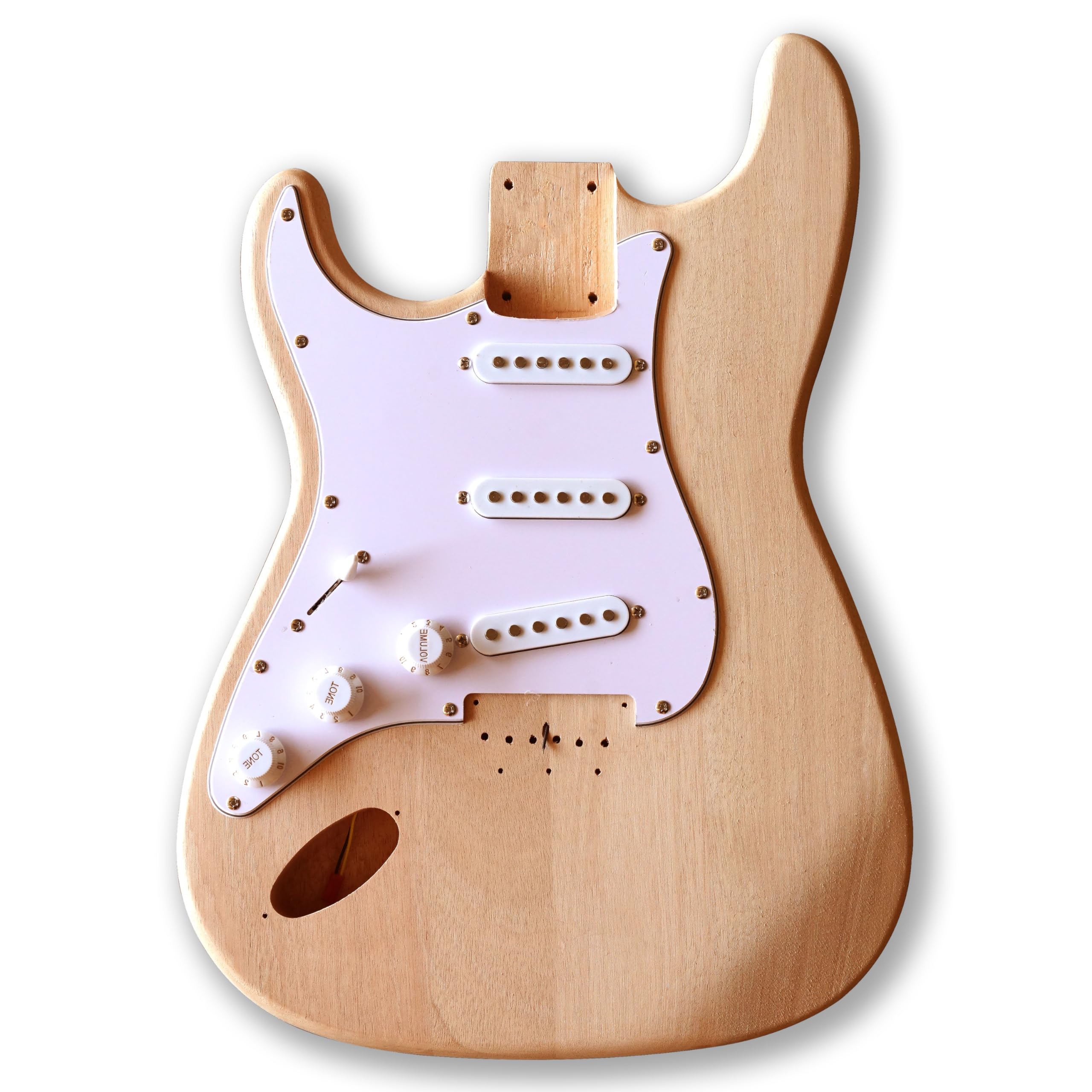 BexGears DIY Left-Handed 12-String ST Style Electric Guitar Kit - Mahogany Body with Maple Neck - Build Your Own Guitar for Beginners & Musicians - Perfect for Home Studio, Live Performances & Gift Giving