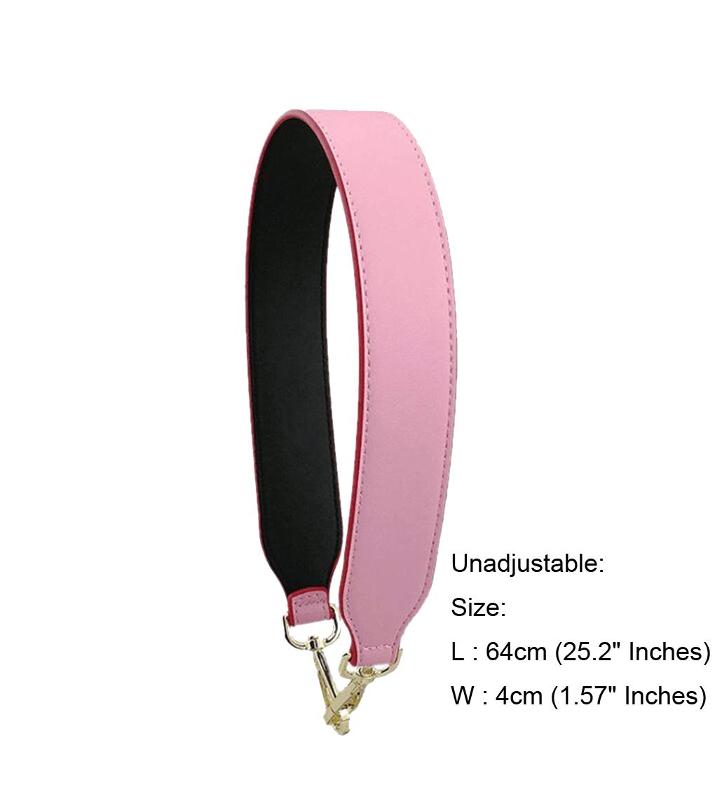 Simple Style Short Non-Adjustable Replacement Handbag Strap - PU Leather Shoulder Strap for Purses & Bags (Pink) | Perfect for Everyday Use, Shopping & Travel Accessories