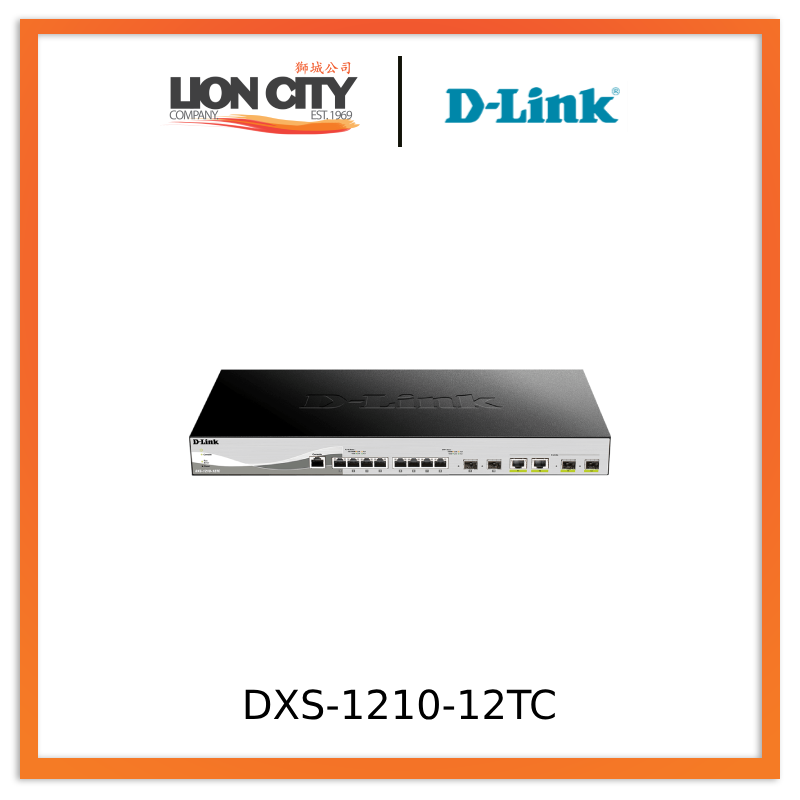 D-Link DXS-1210-12TC 10 Gigabit Smart Managed Switch - 12-Port Ethernet Network Switch for High-Speed Business Networking - Ideal for Office, Data Center & Enterprise Use