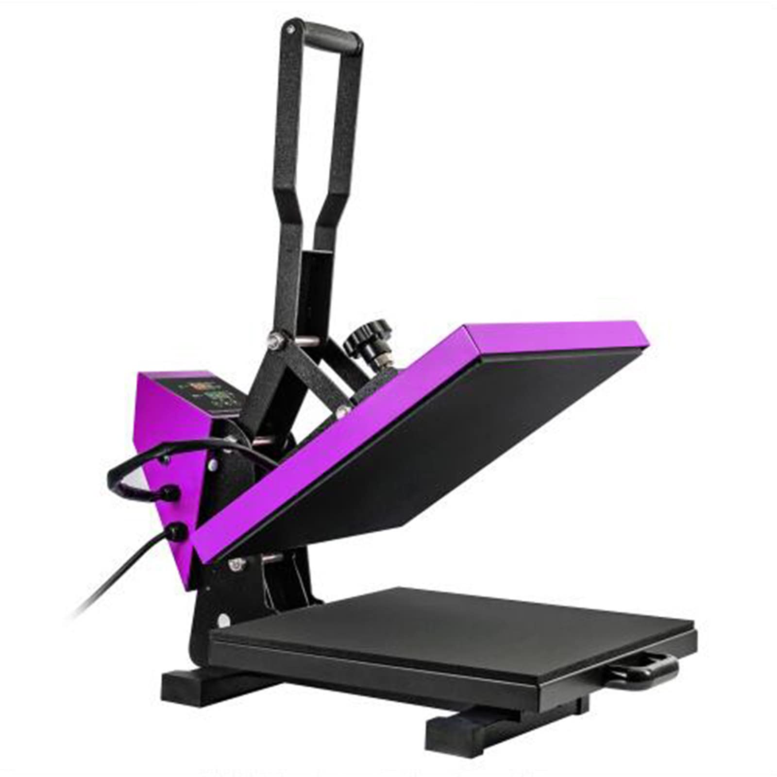 LXILUV 15x15 Inches Digital Heat Press Machine for T-Shirts - Purple, Strong & Practical with Full Digital Display - Perfect for DIY T-Shirt Printing, Sublimation, and Custom Apparel Projects