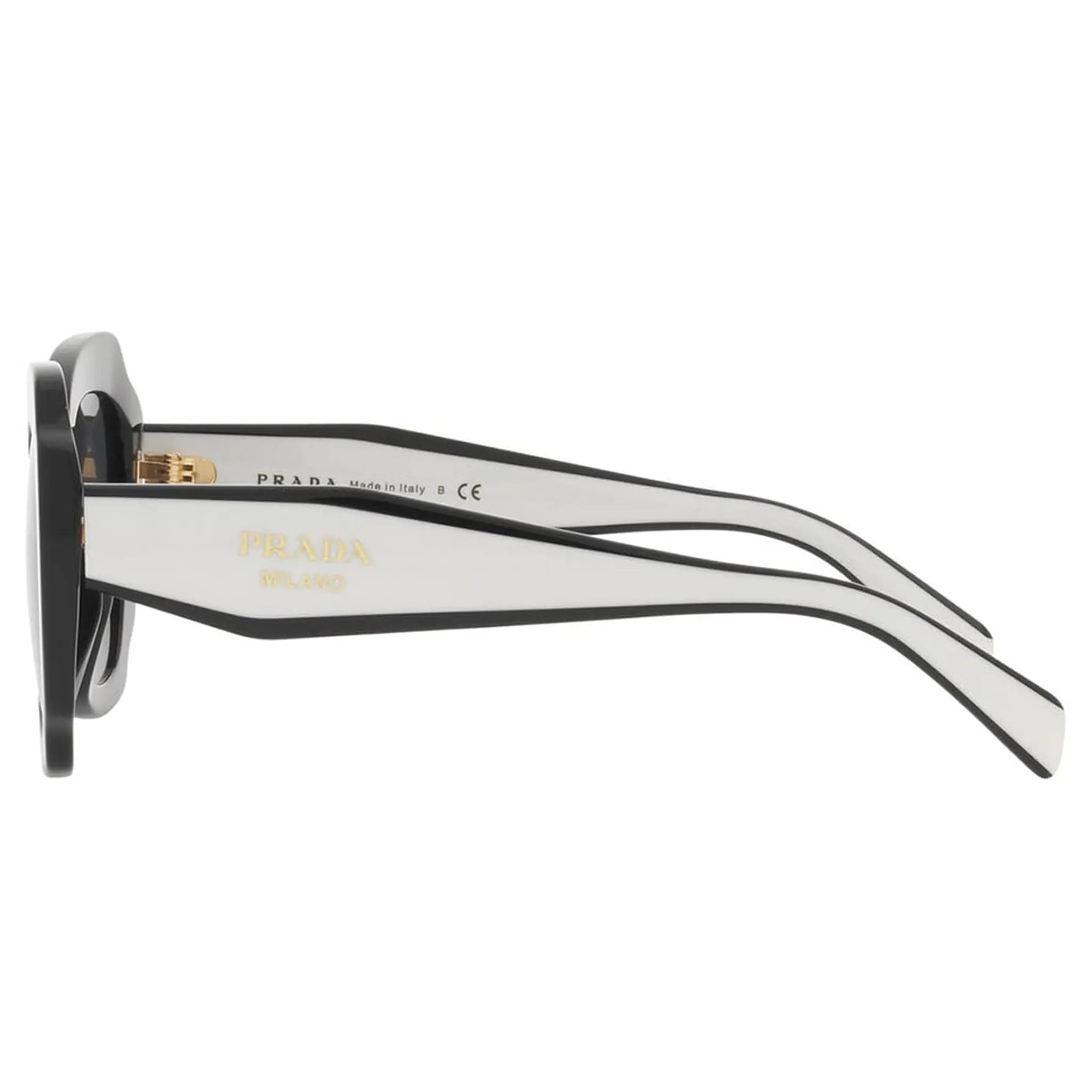 Prada PR 16YS 09Q5S0 Black Sunglasses for Women - Luxury Designer Shades with UV Protection - Perfect for Beach, Driving & Fashion Outfits